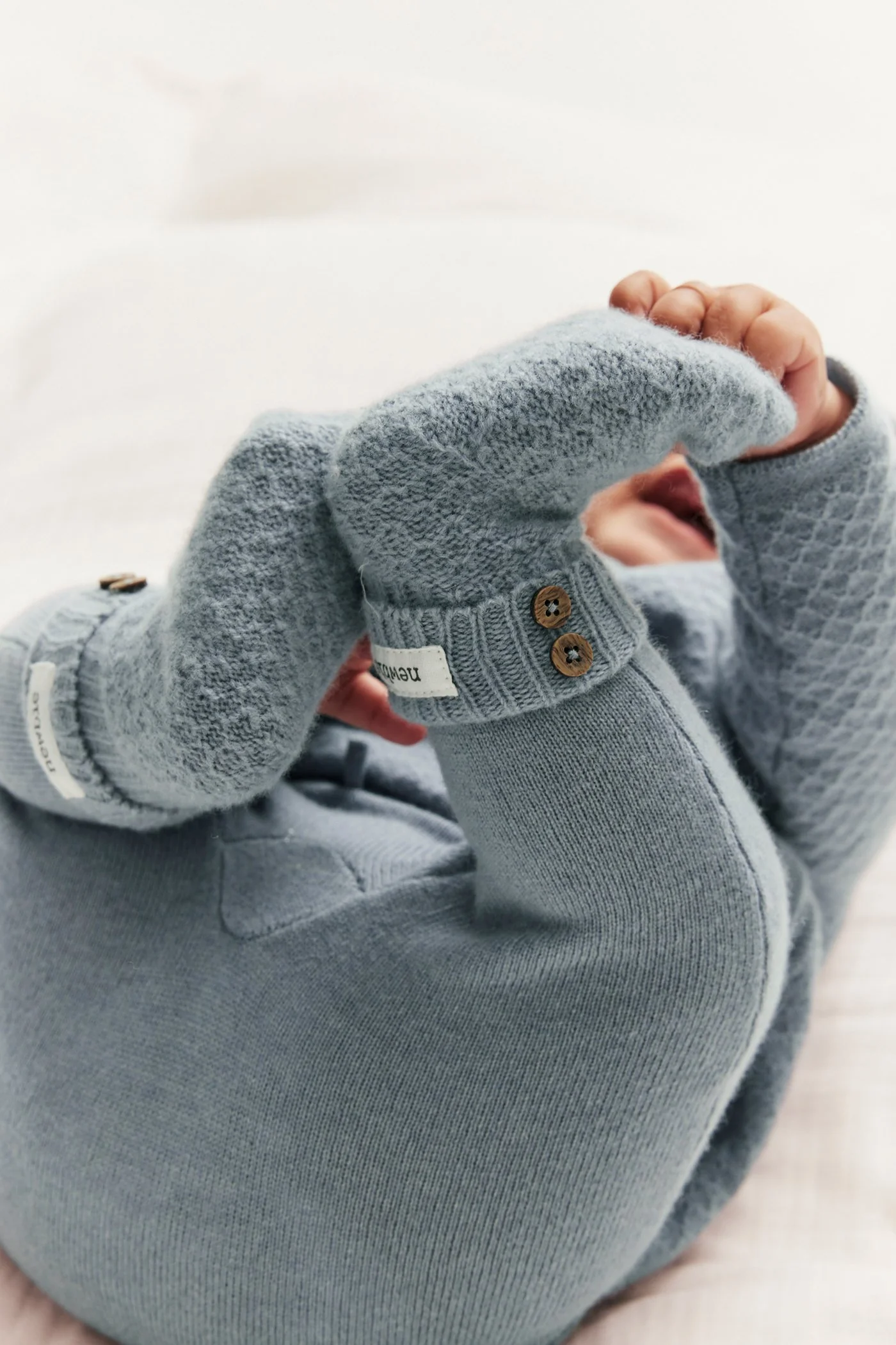 Baby blue wool-cashmere leggings - Image 3