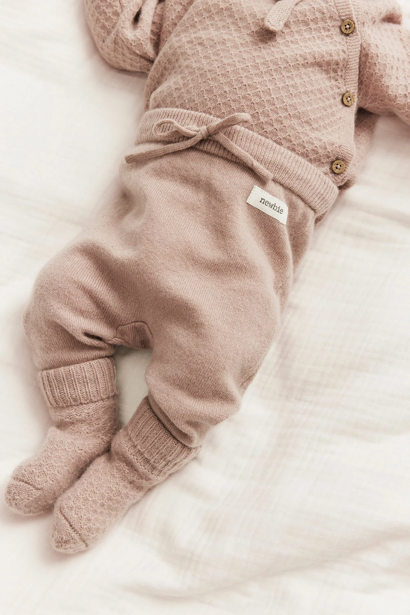 Baby pink wool-cashmere leggings - Image 3