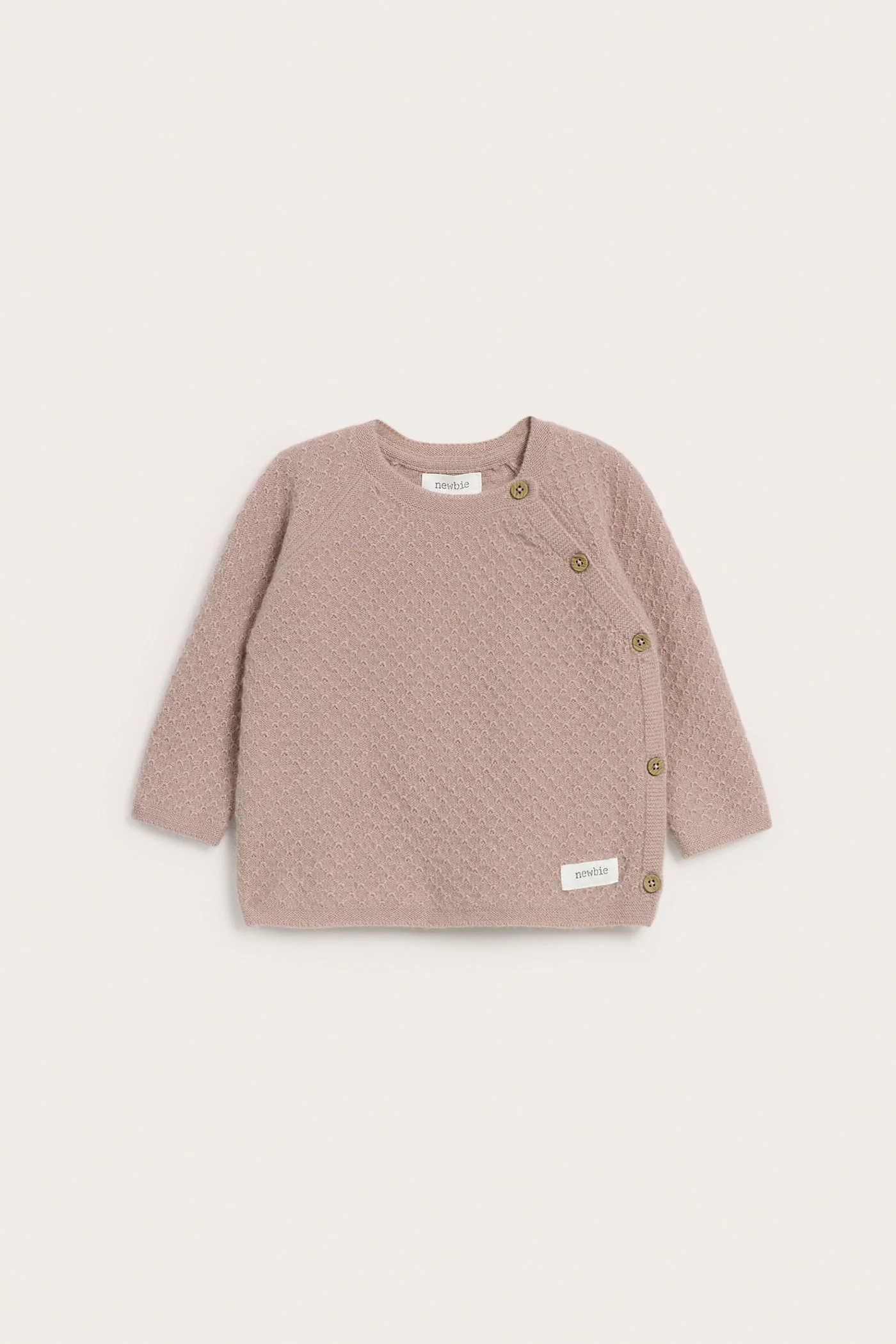 Baby pink wool-cashmere cardigan - Image 2