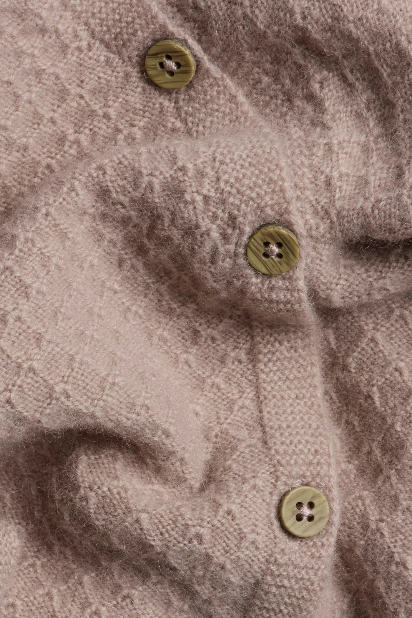Baby pink wool-cashmere cardigan - Image 3