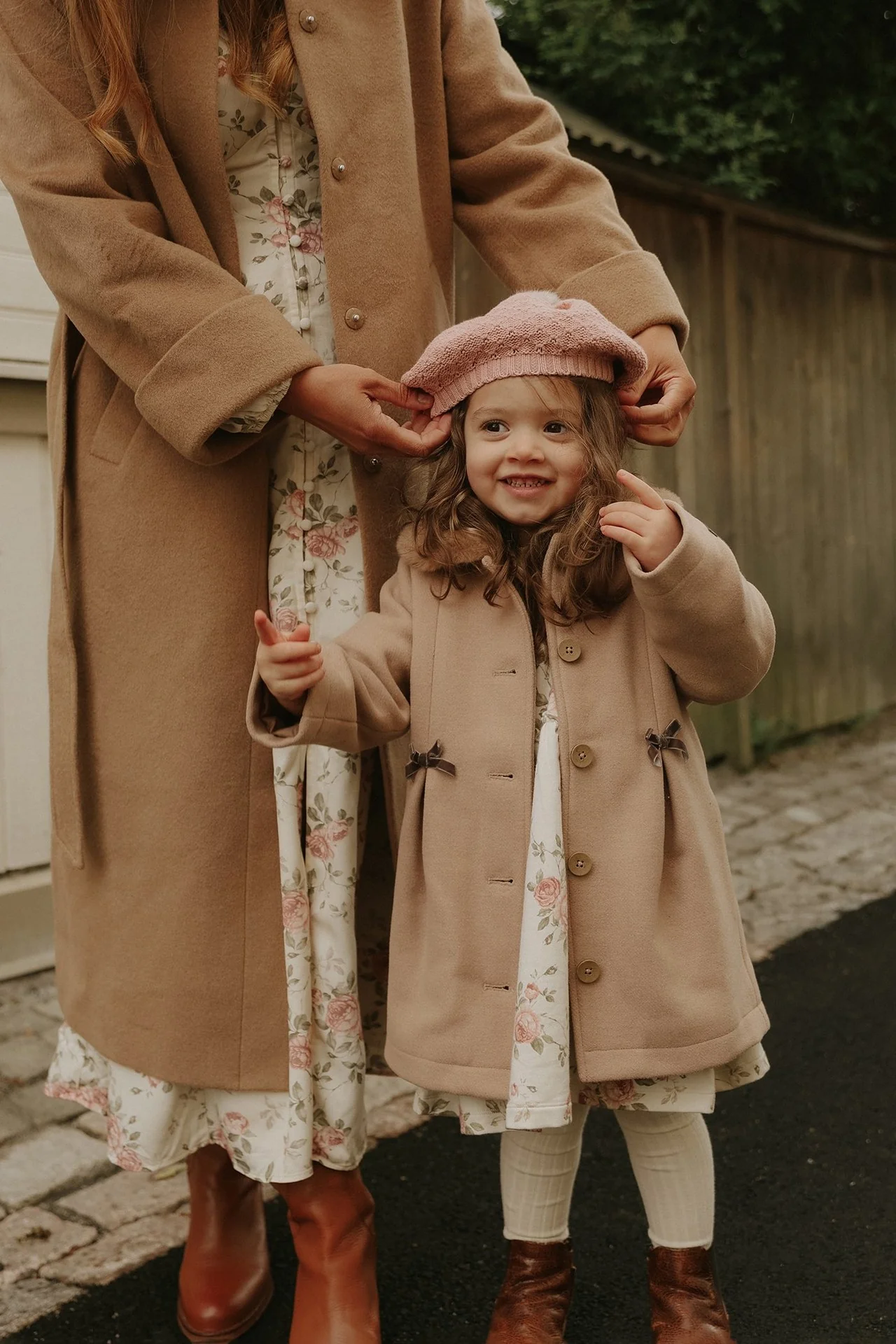 Baby & kids' brown faux fur collar coat - Image 4