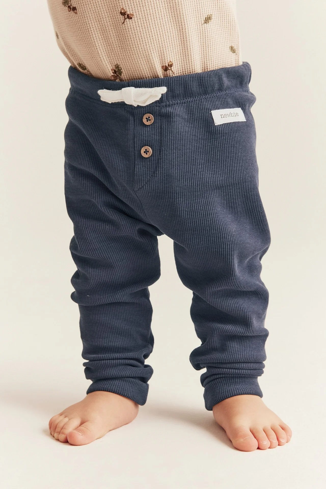 Baby blue ribbed leggings - Image 3