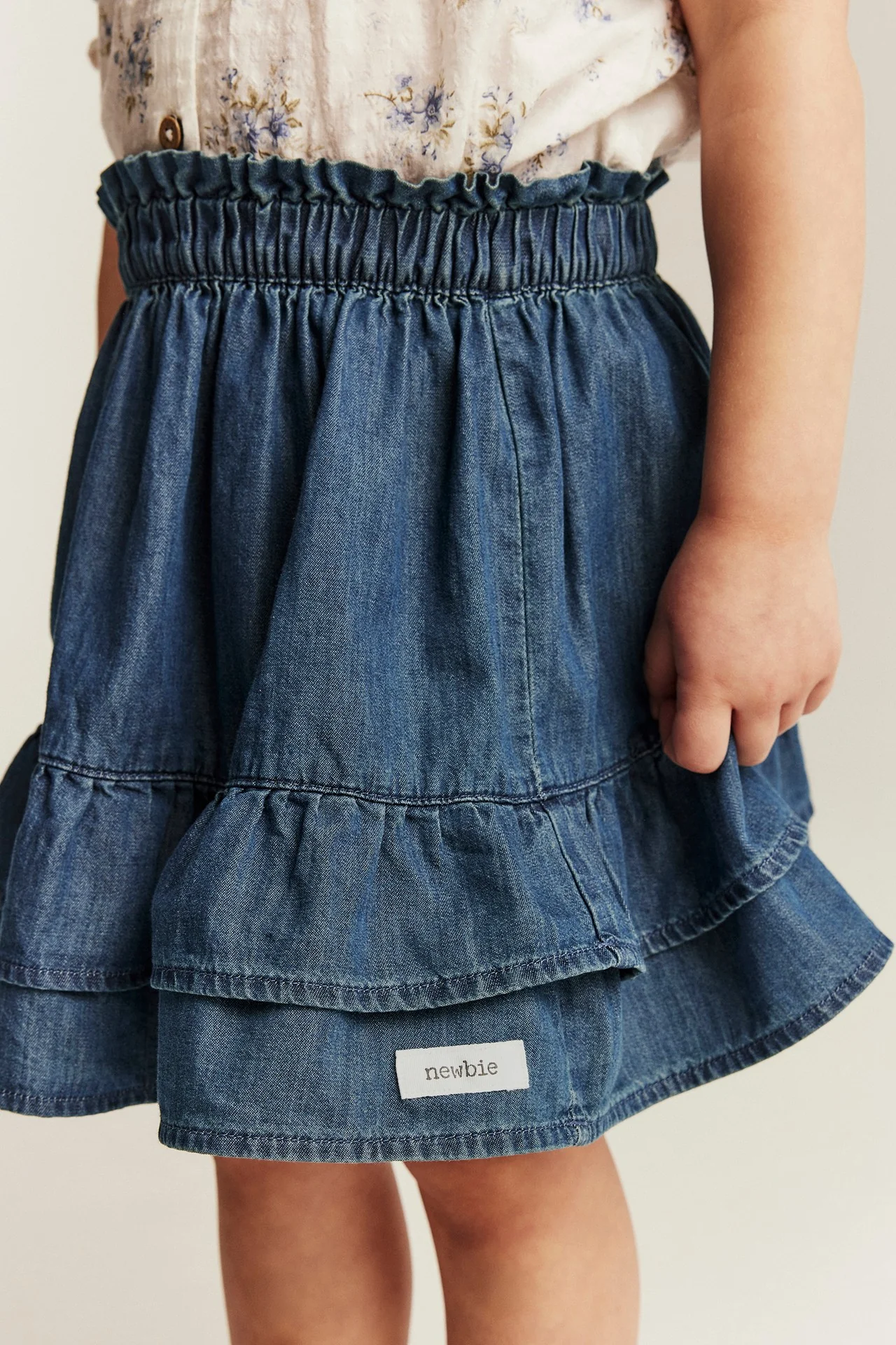 Baby & kids' blue denim skirt with frills - Image 6
