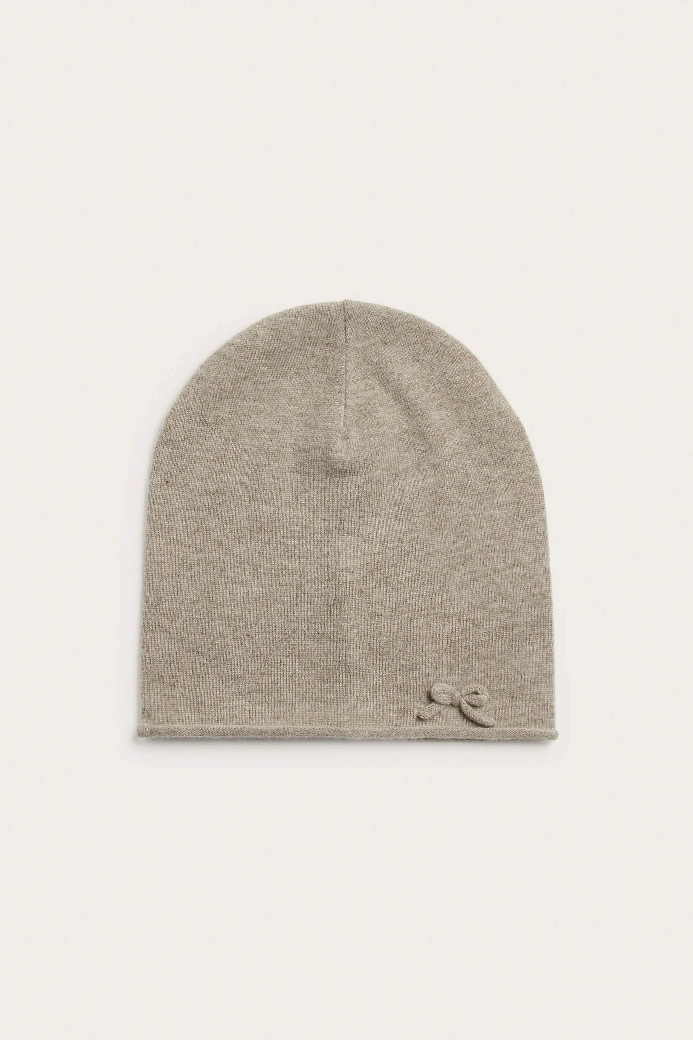 Women's beige wool and cashmere blend hat