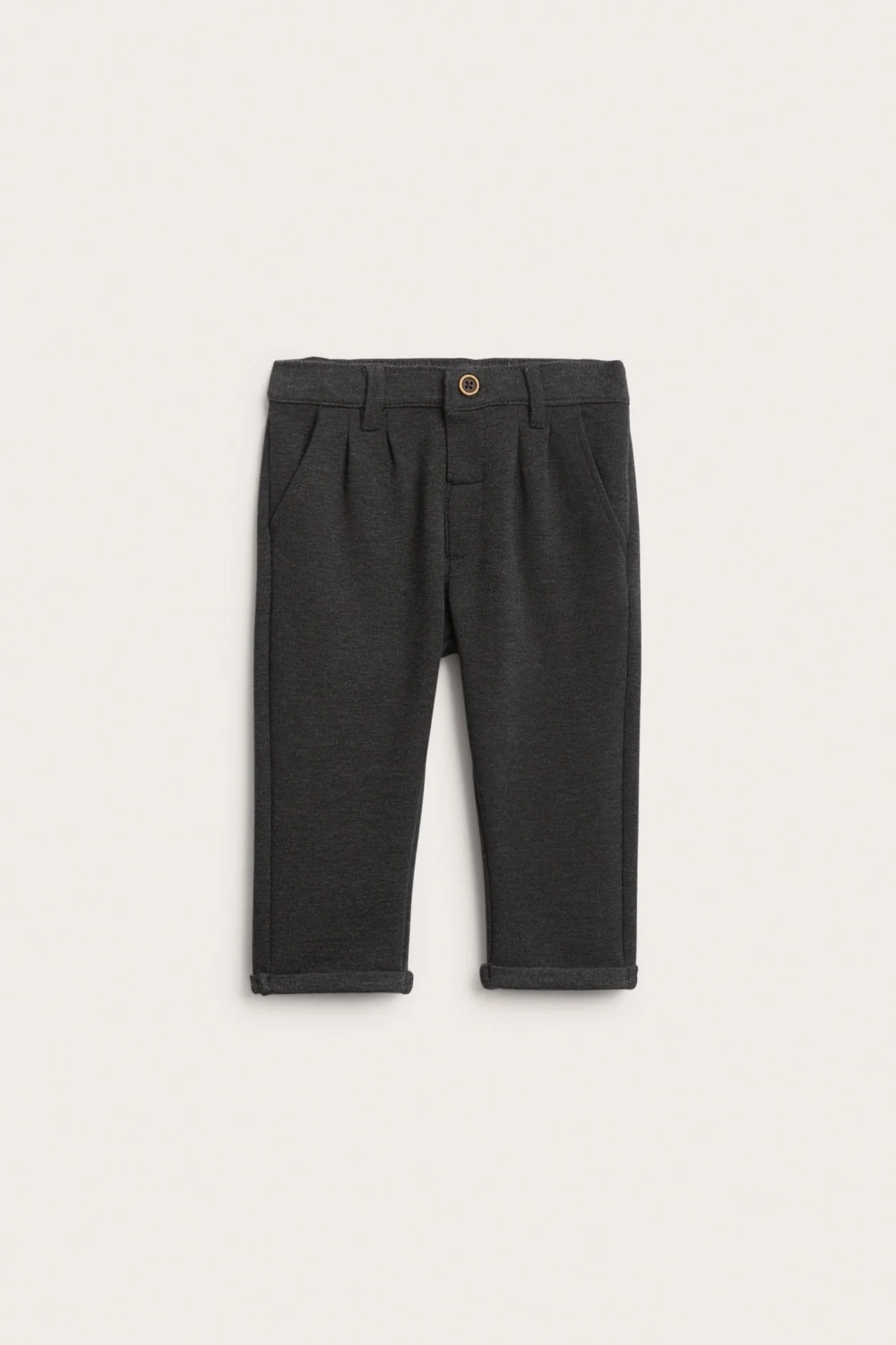 Baby grey turn-up trousers - Image 2
