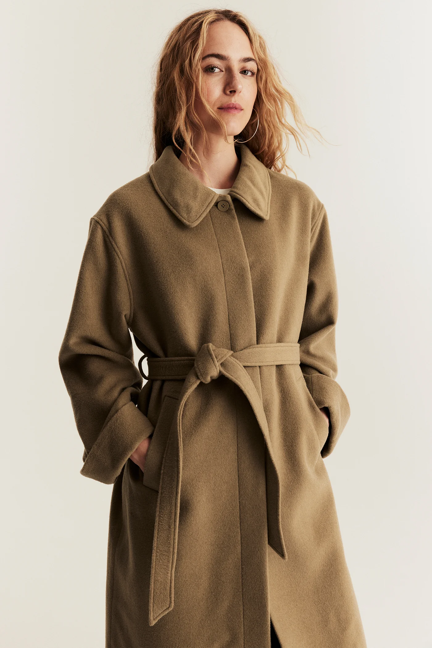 Women's brown wool blended coat - Image 10