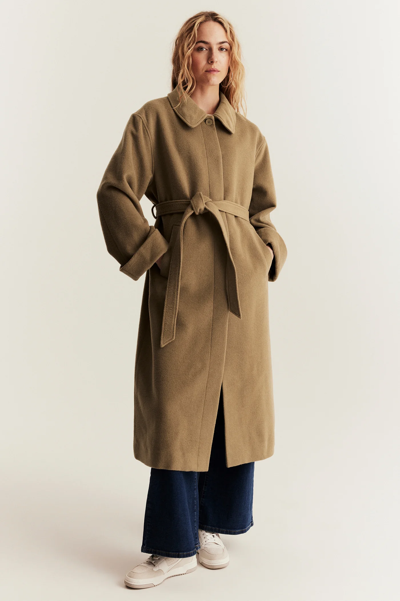 Women's brown wool blended coat - Image 9