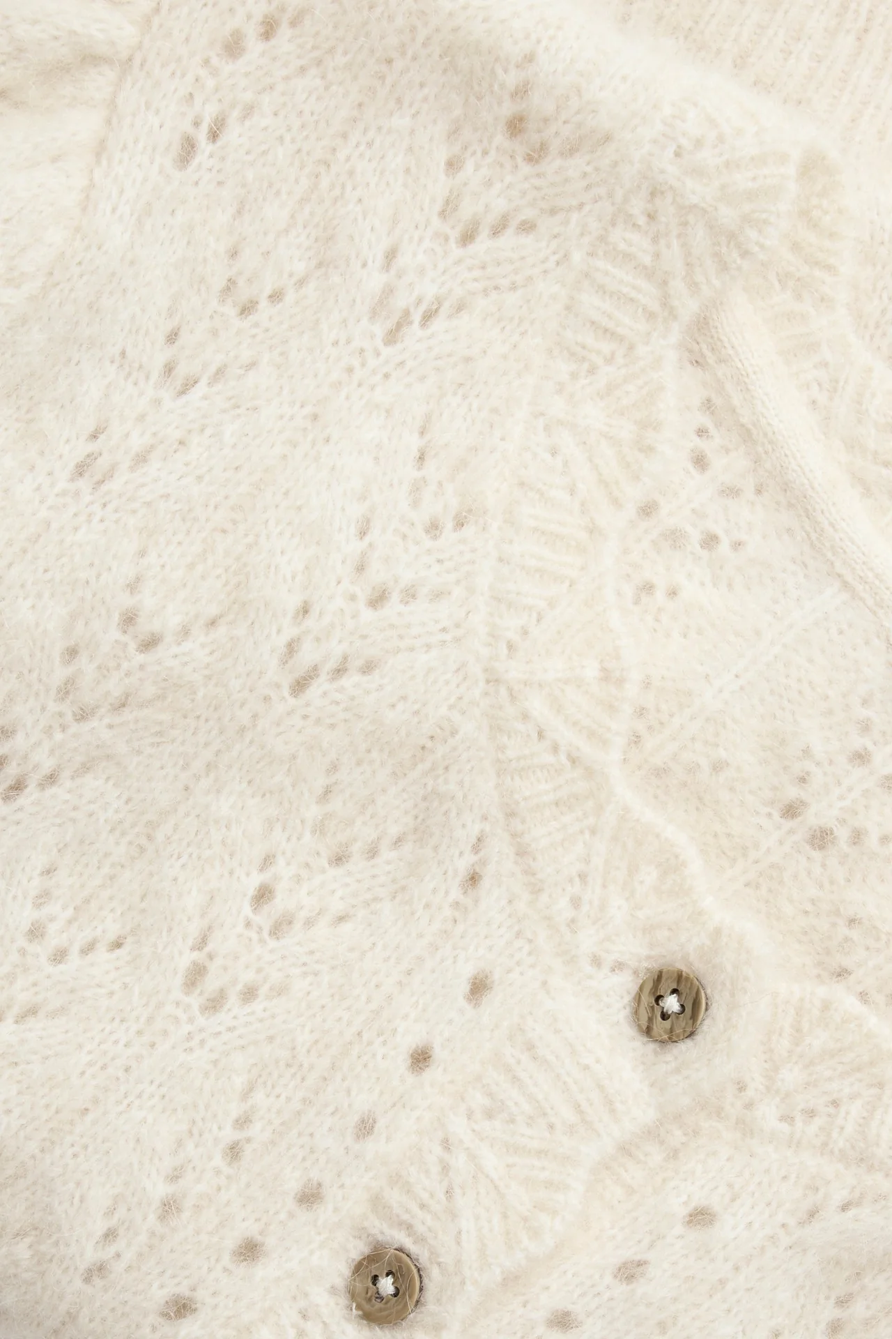 Women's beige wool blended cardigan - Image 2
