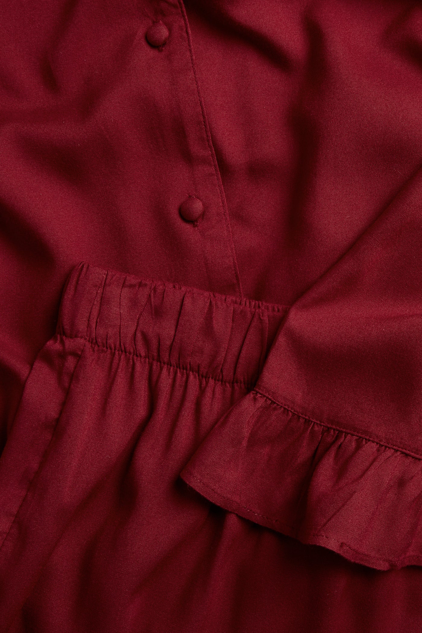 Women's red frill pyjamas - Image 5
