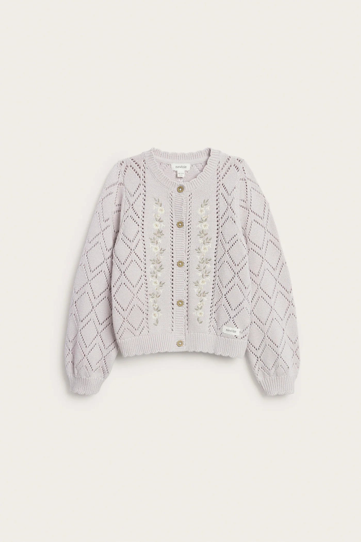 Baby & kids purple knitted cardigan with flowers