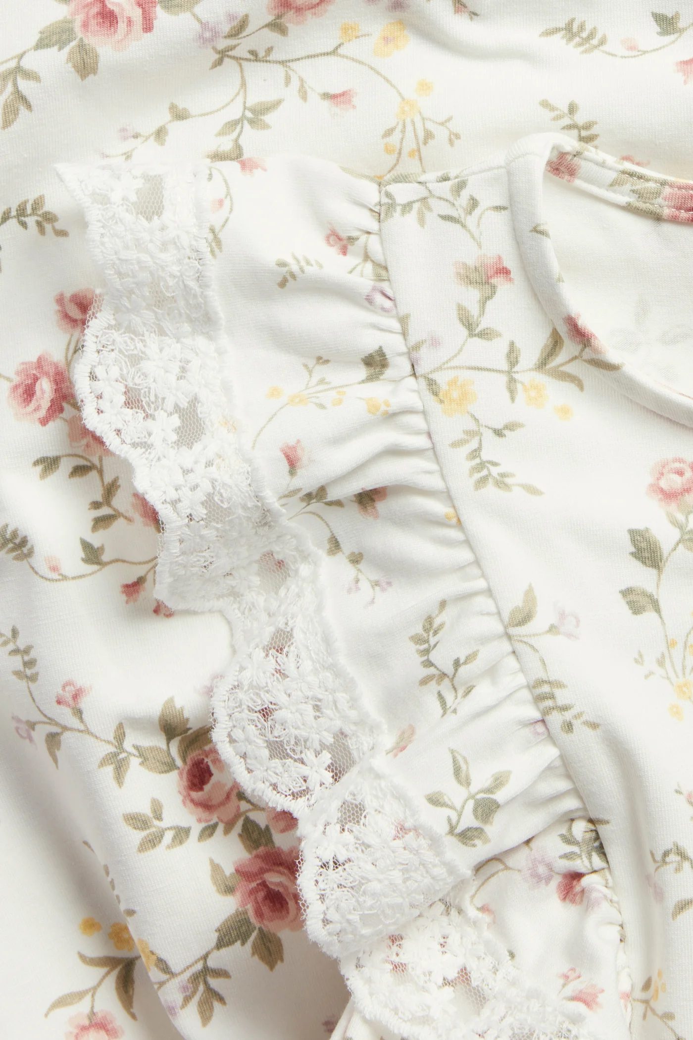 Kids white floral sleeveless dress - Image 2
