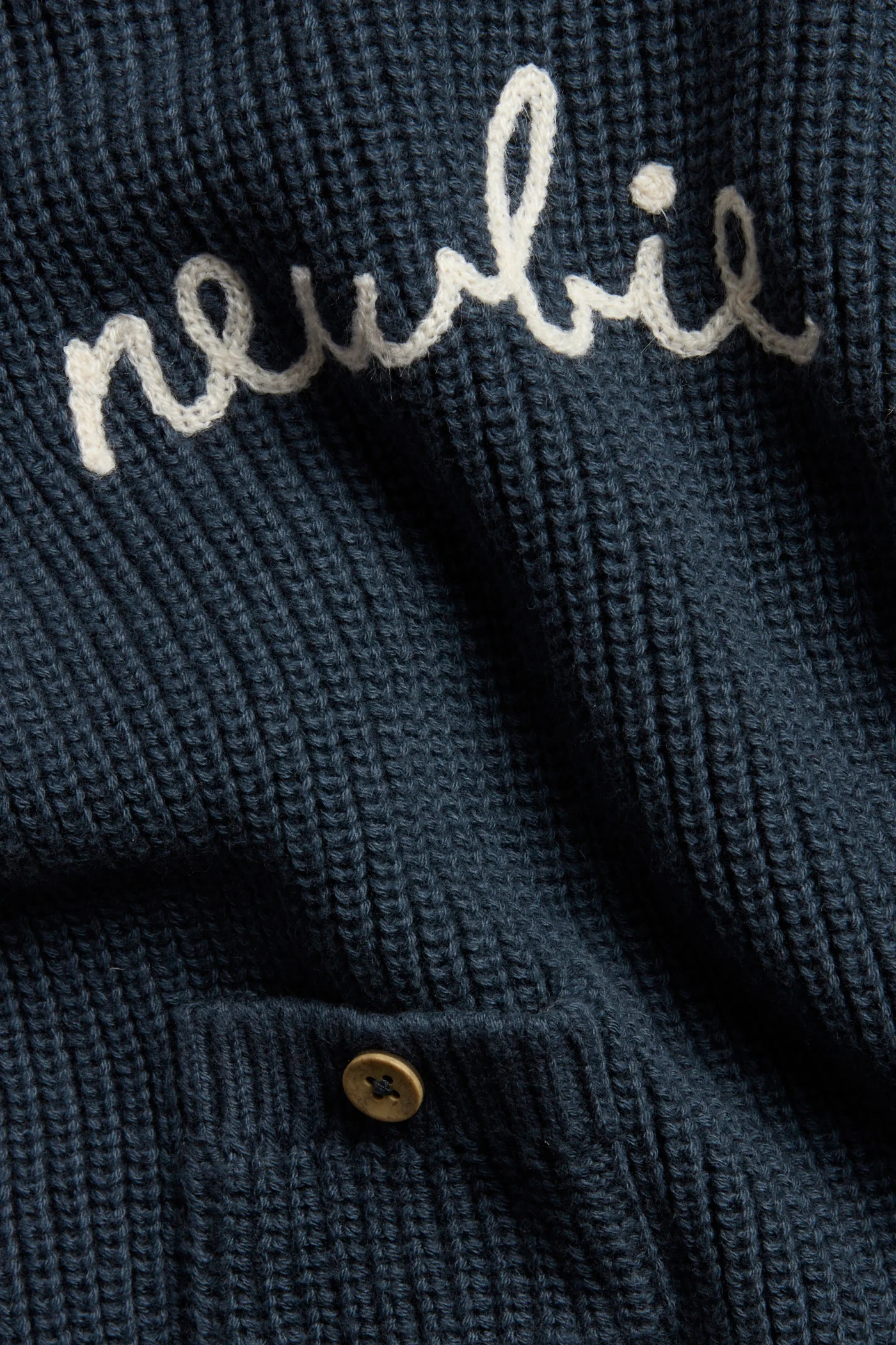 Baby blue knitted jumper with Newbie logo - Image 2