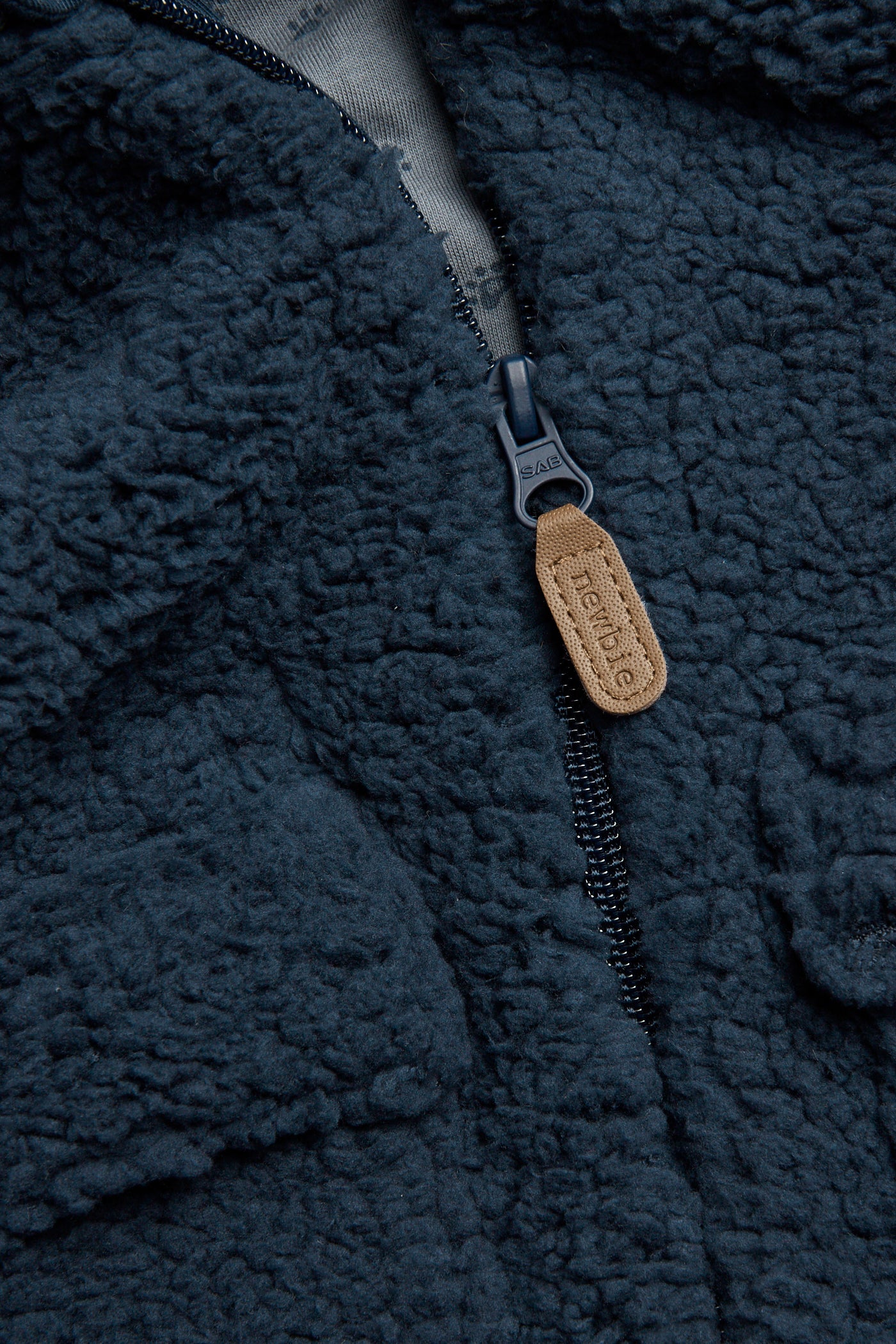 Baby blue pile jacket with bear embroidery - Image 3