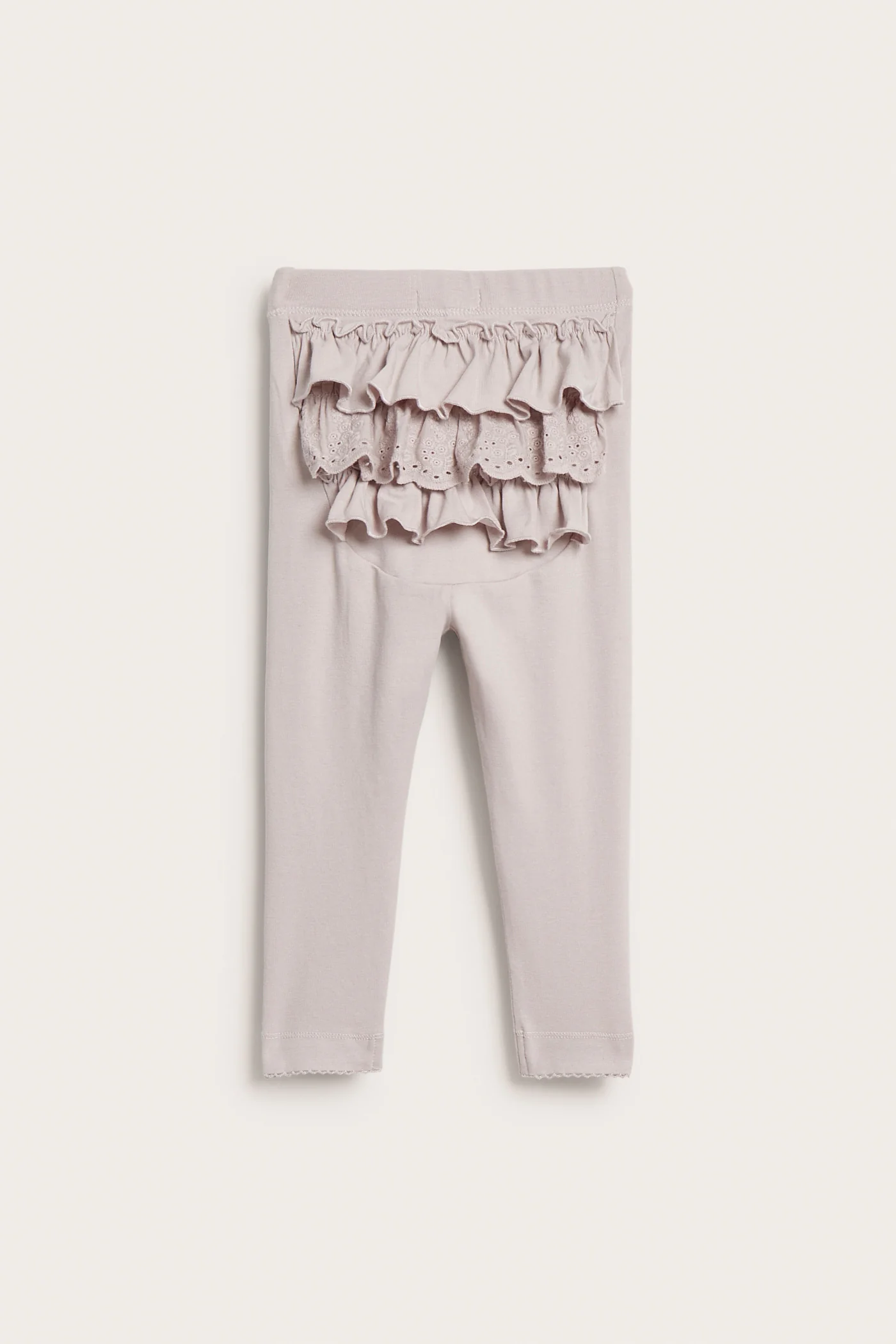 Baby purple leggings with ruffles - Image 2