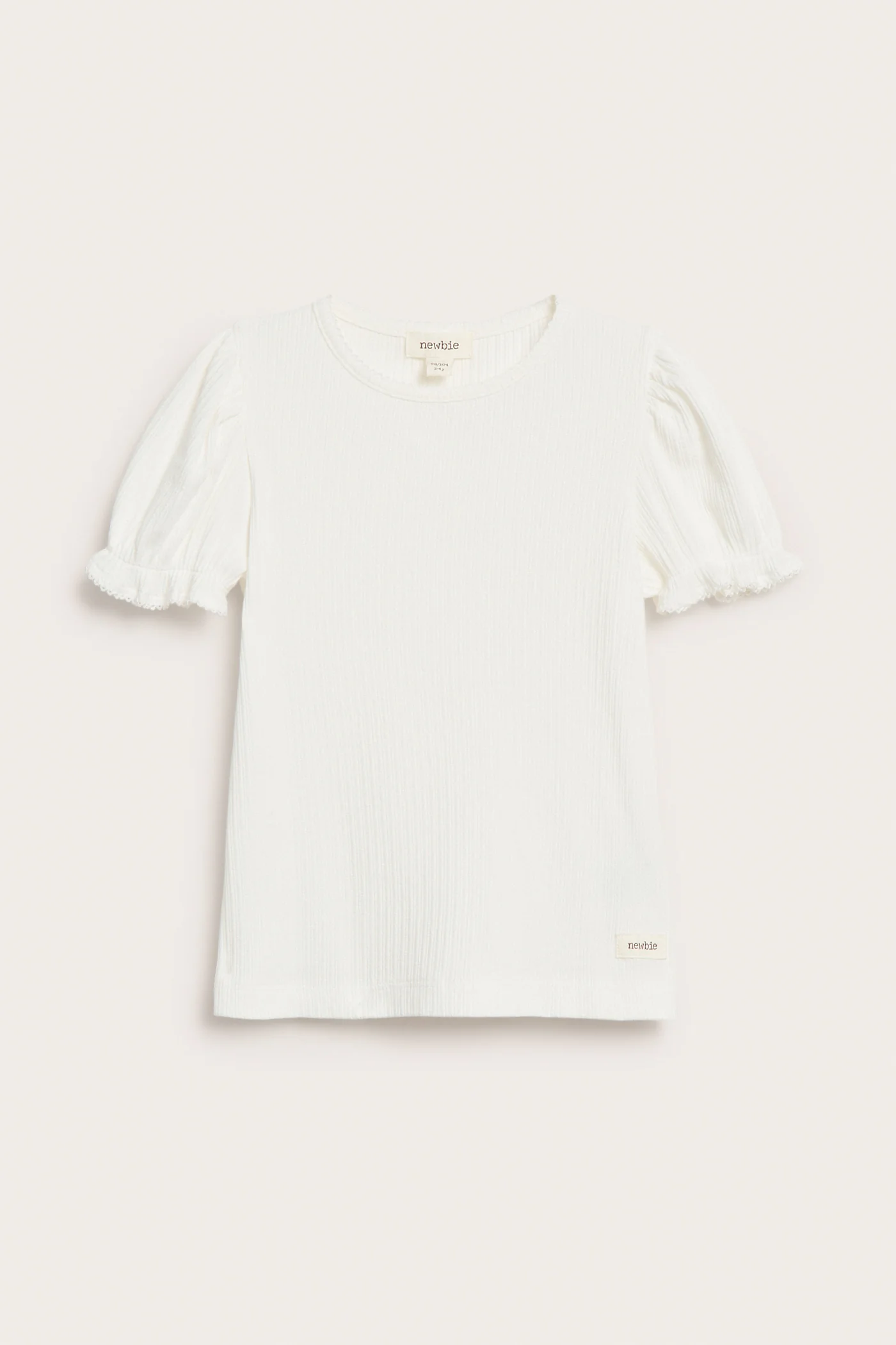 Baby & kids white short‑sleeve puff top - Image 2