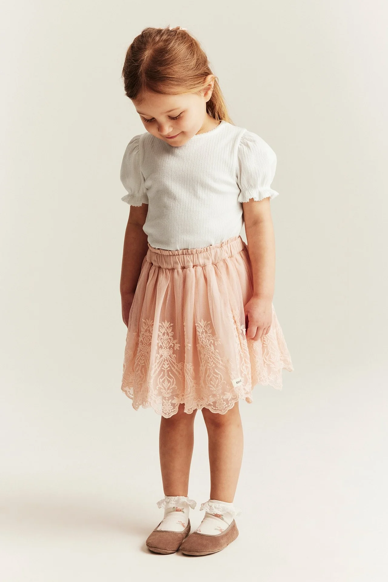Baby & kids white short‑sleeve puff top - Image 3