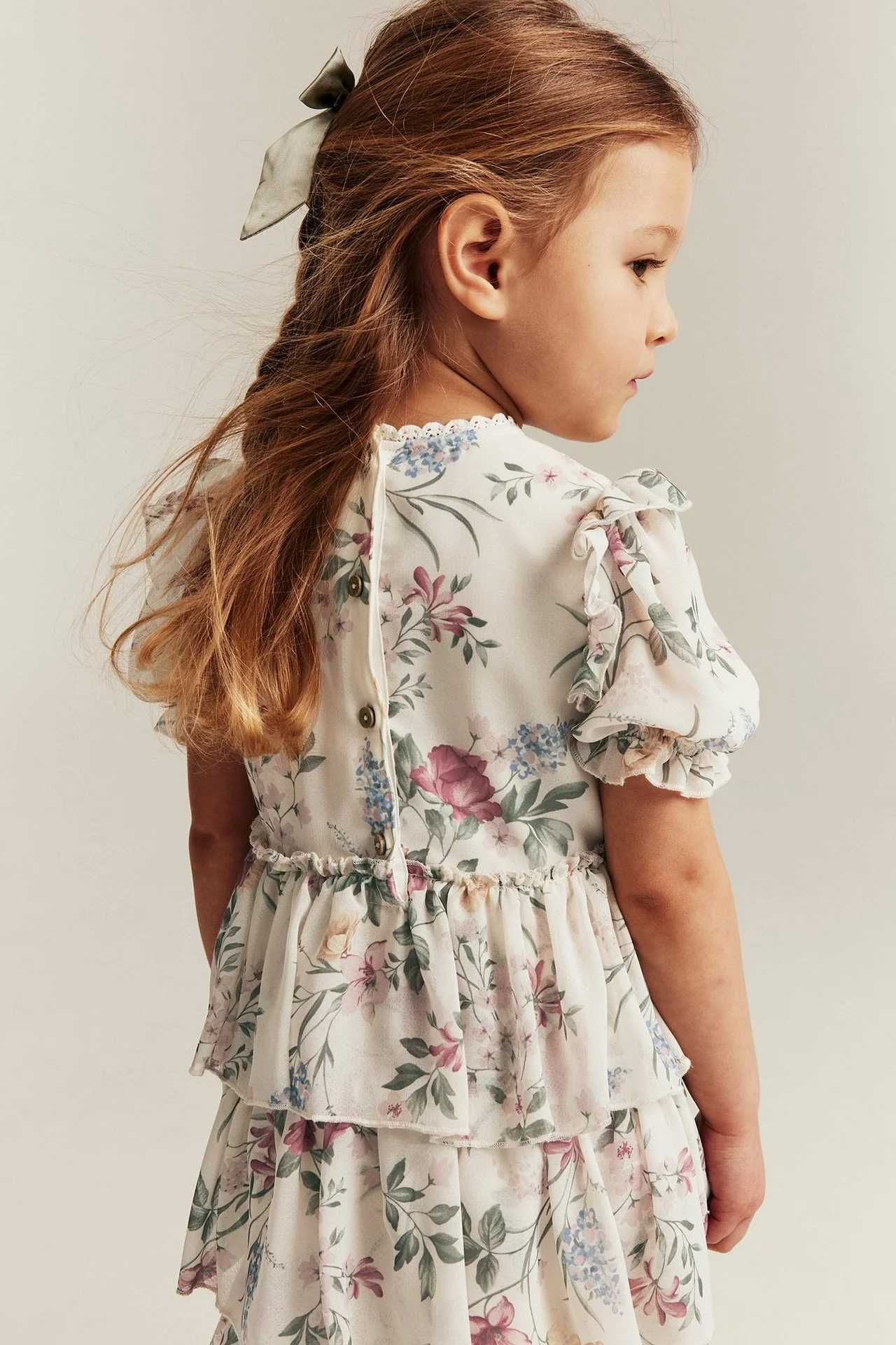 Baby & Kids white floral chiffon dress - Image 3