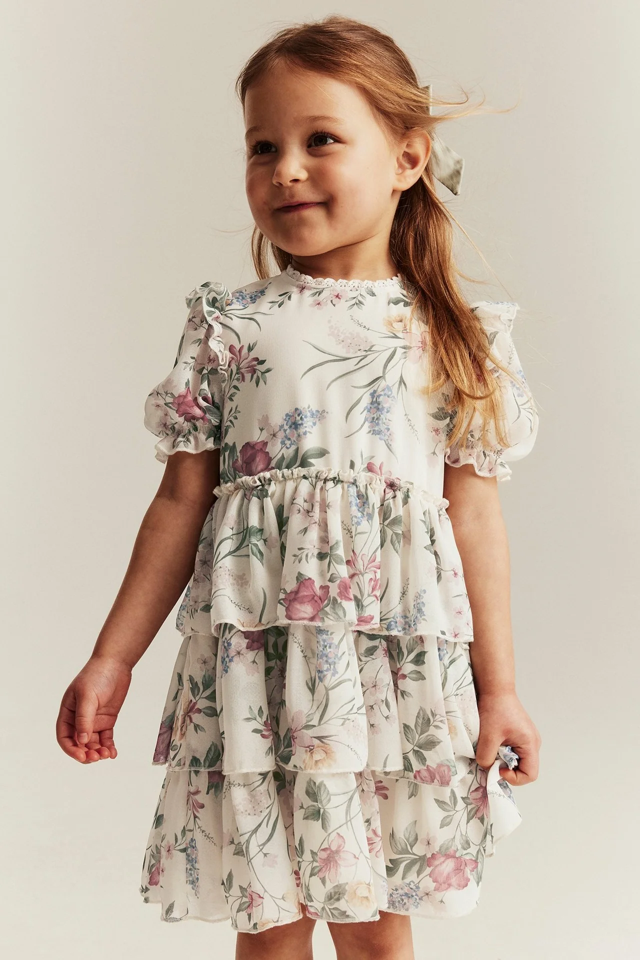 Baby & Kids white floral chiffon dress - Image 4