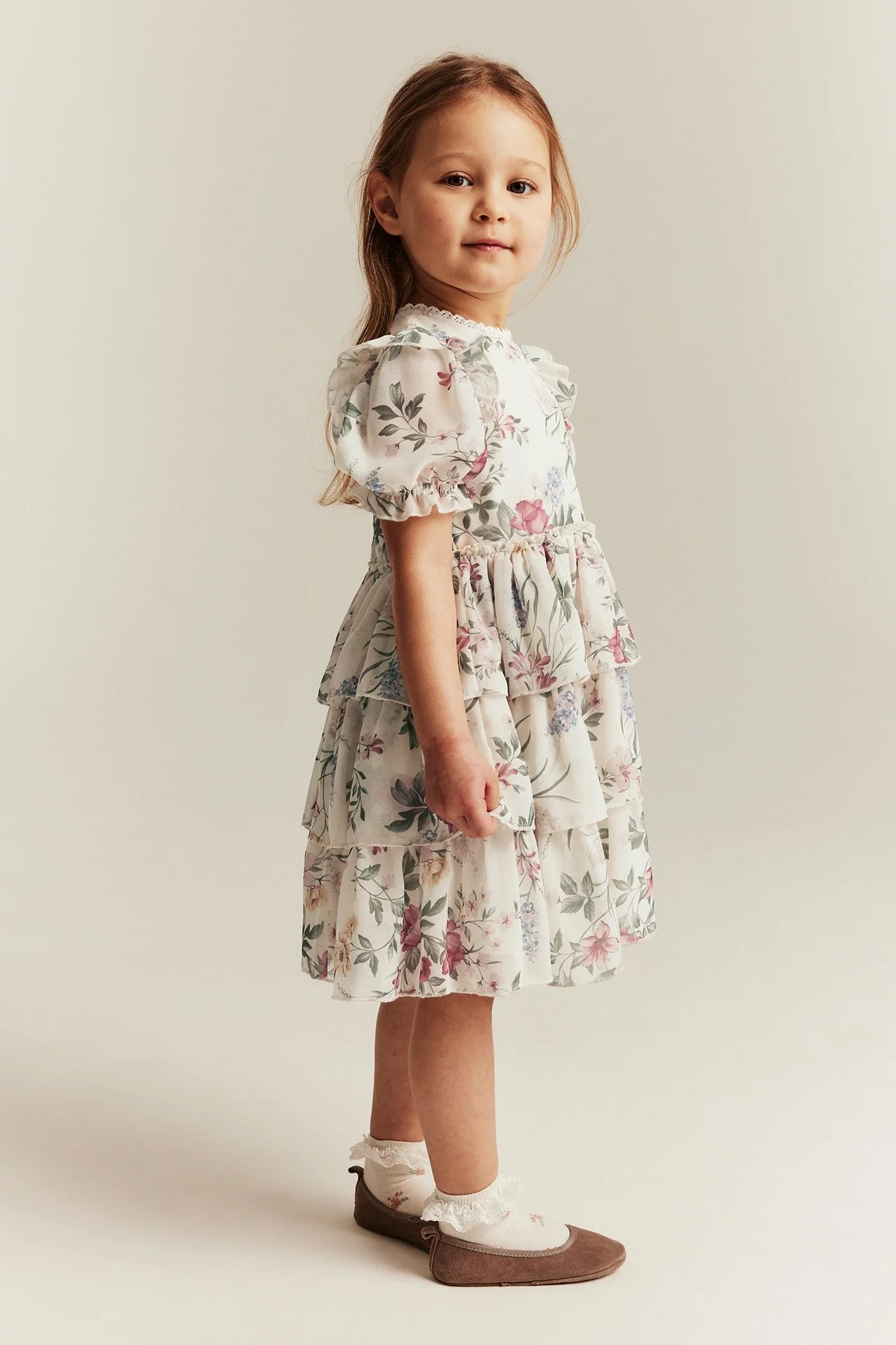 Baby & Kids white floral chiffon dress - Image 6