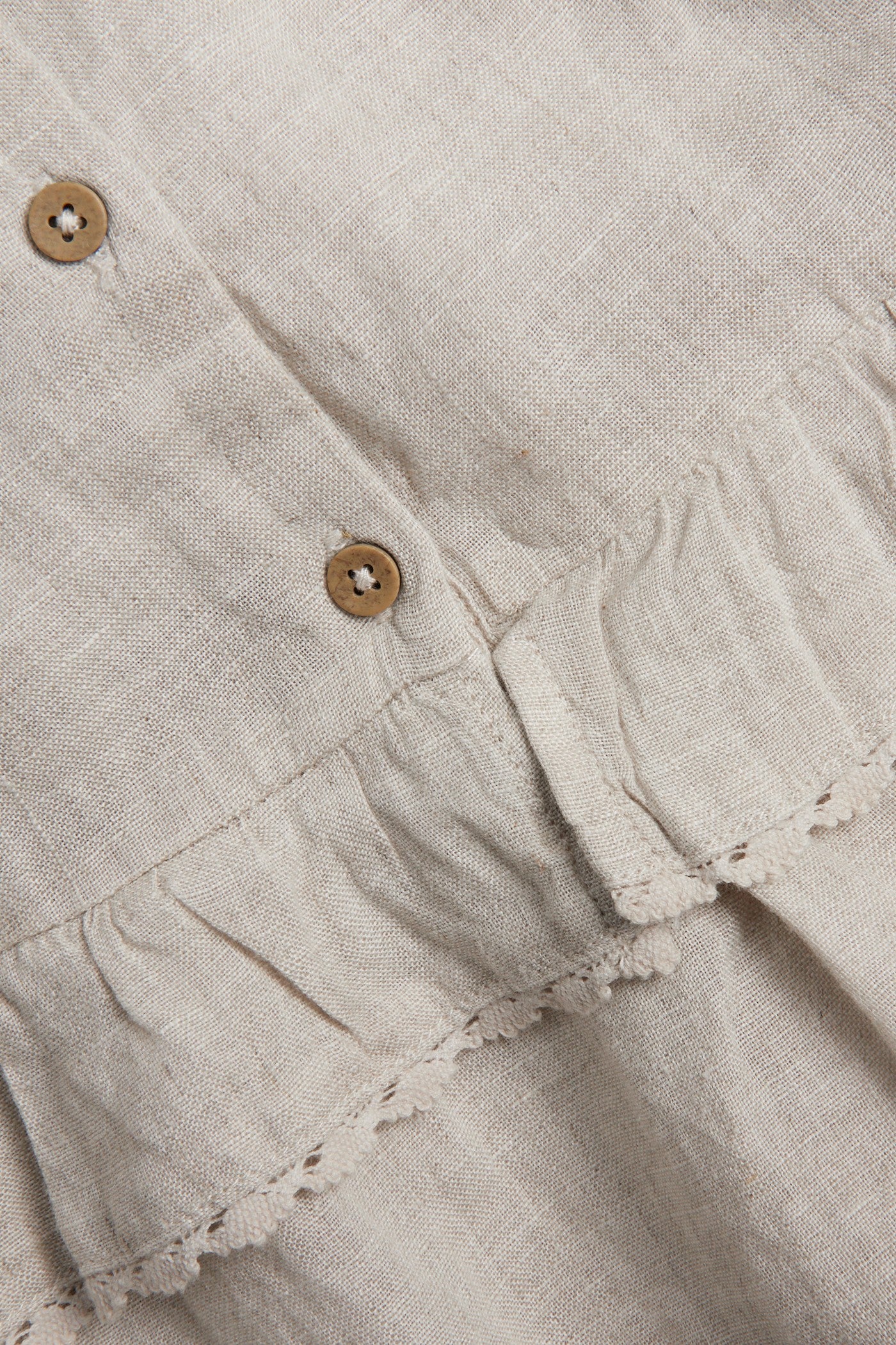 Kids frilled linen dress - Image 5