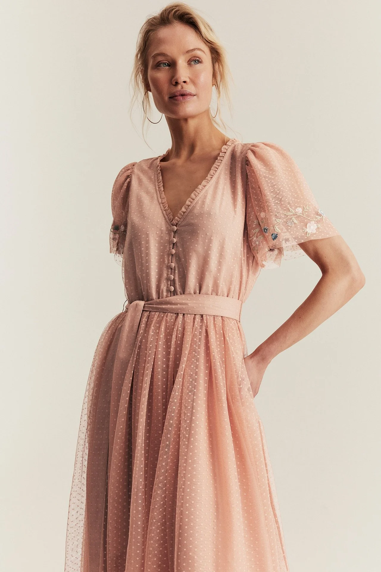 Women's pink mesh dress - Image 3