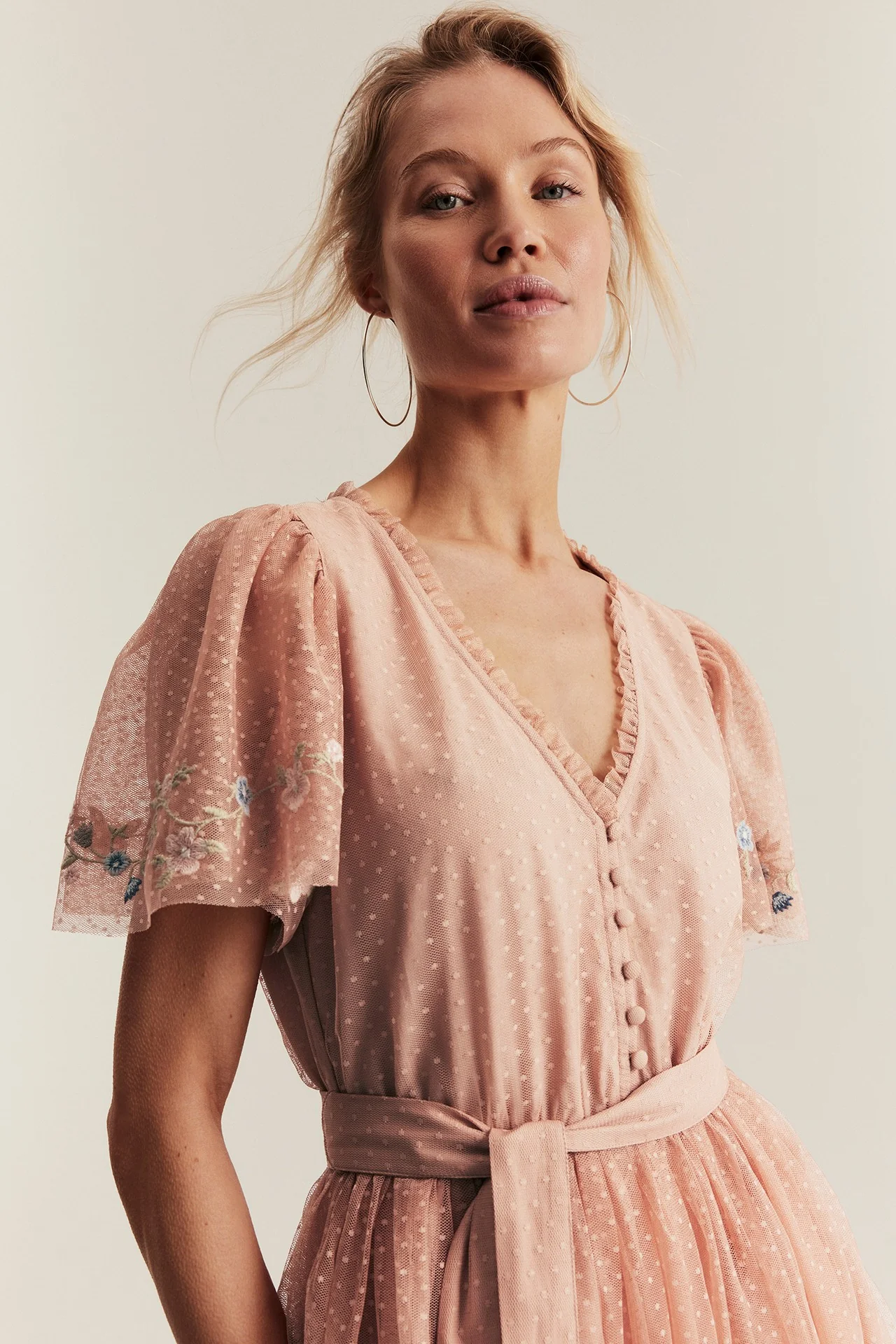 Women's pink mesh dress - Image 5