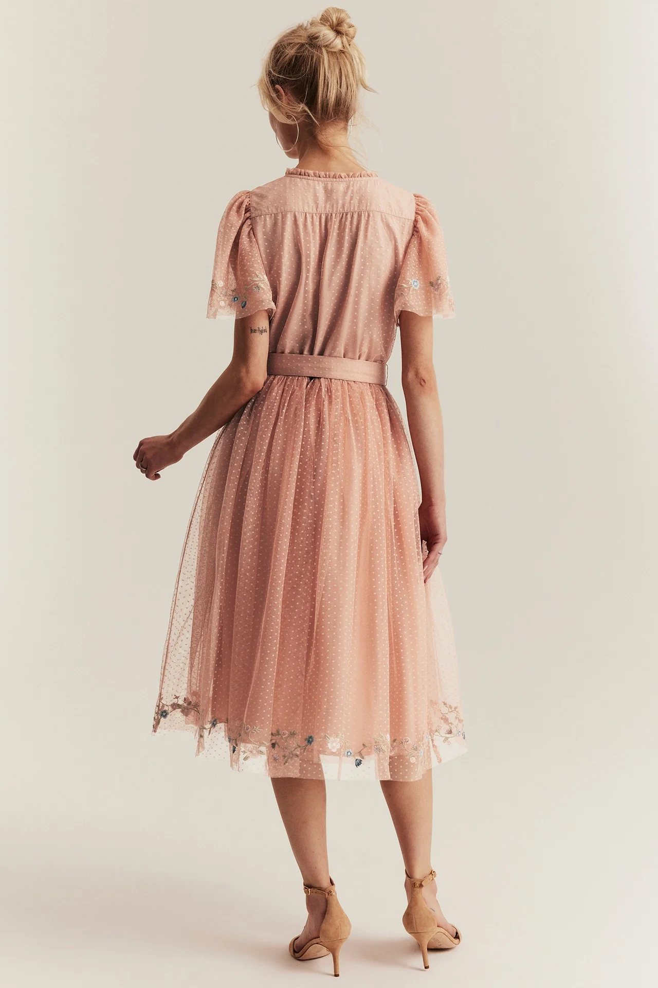 Women's pink mesh dress - Image 8