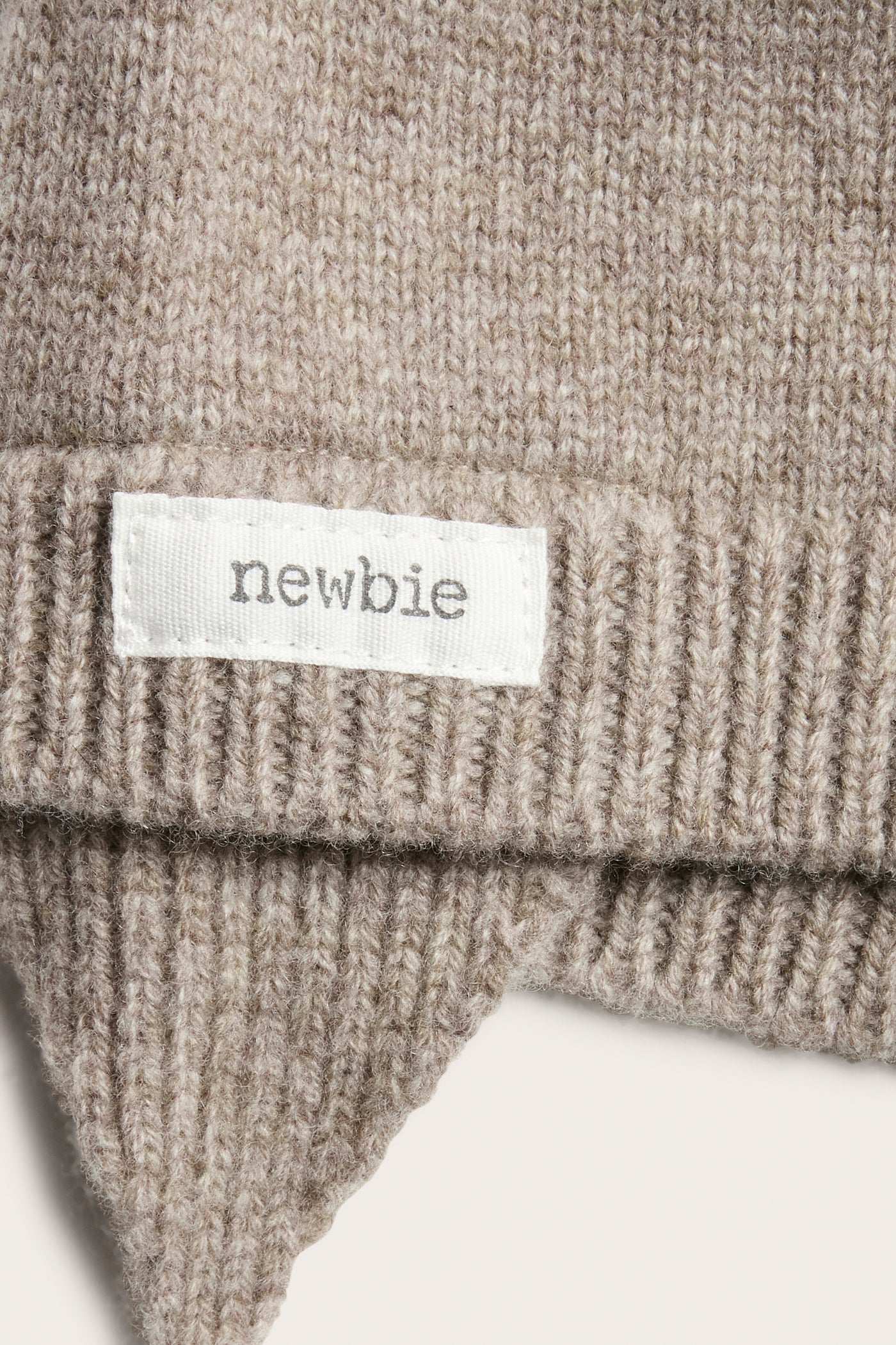 Baby brown wool bonnet hat - Image 2
