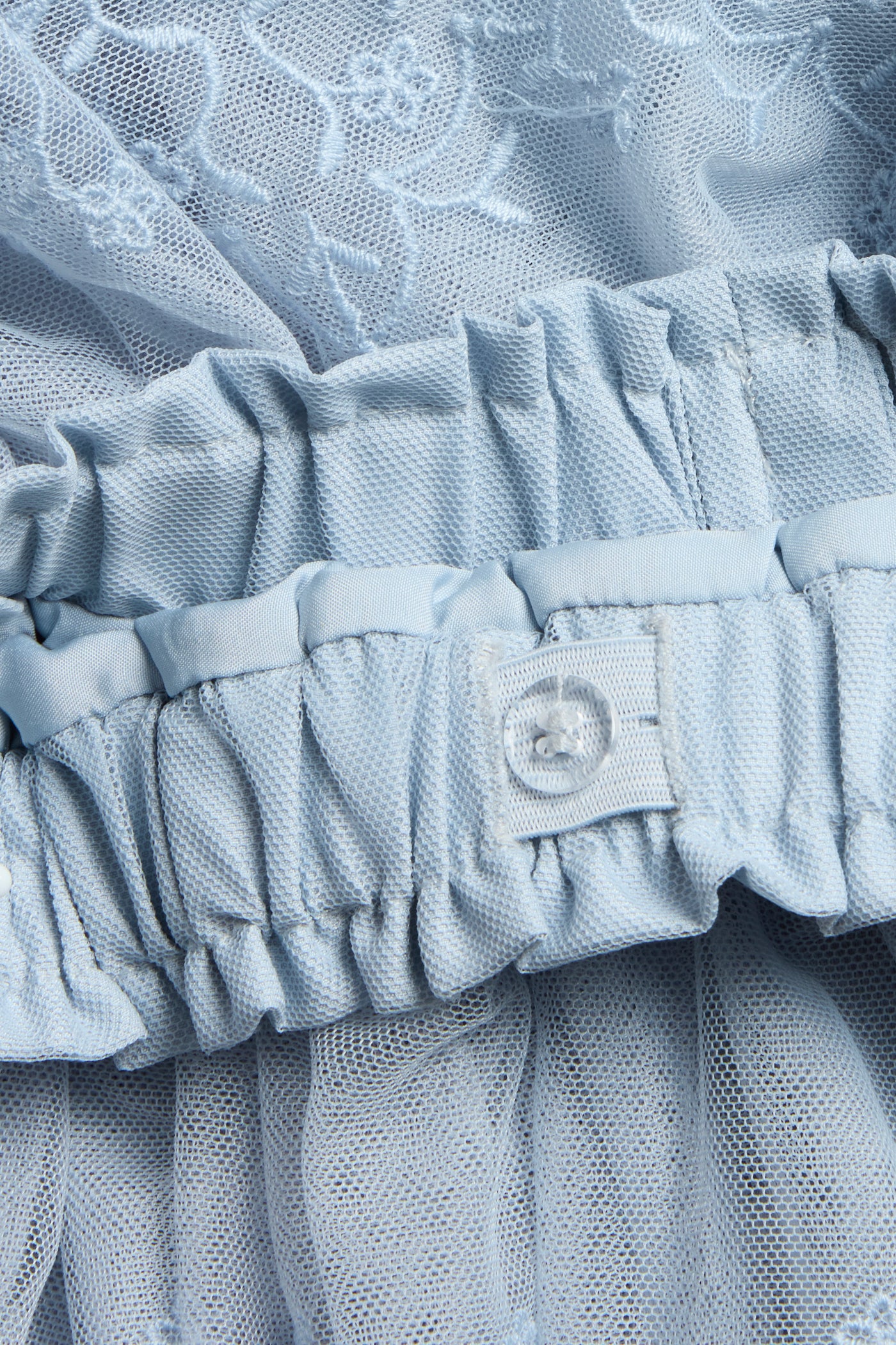 Baby & kids blue embroidered mesh skirt - Image 3