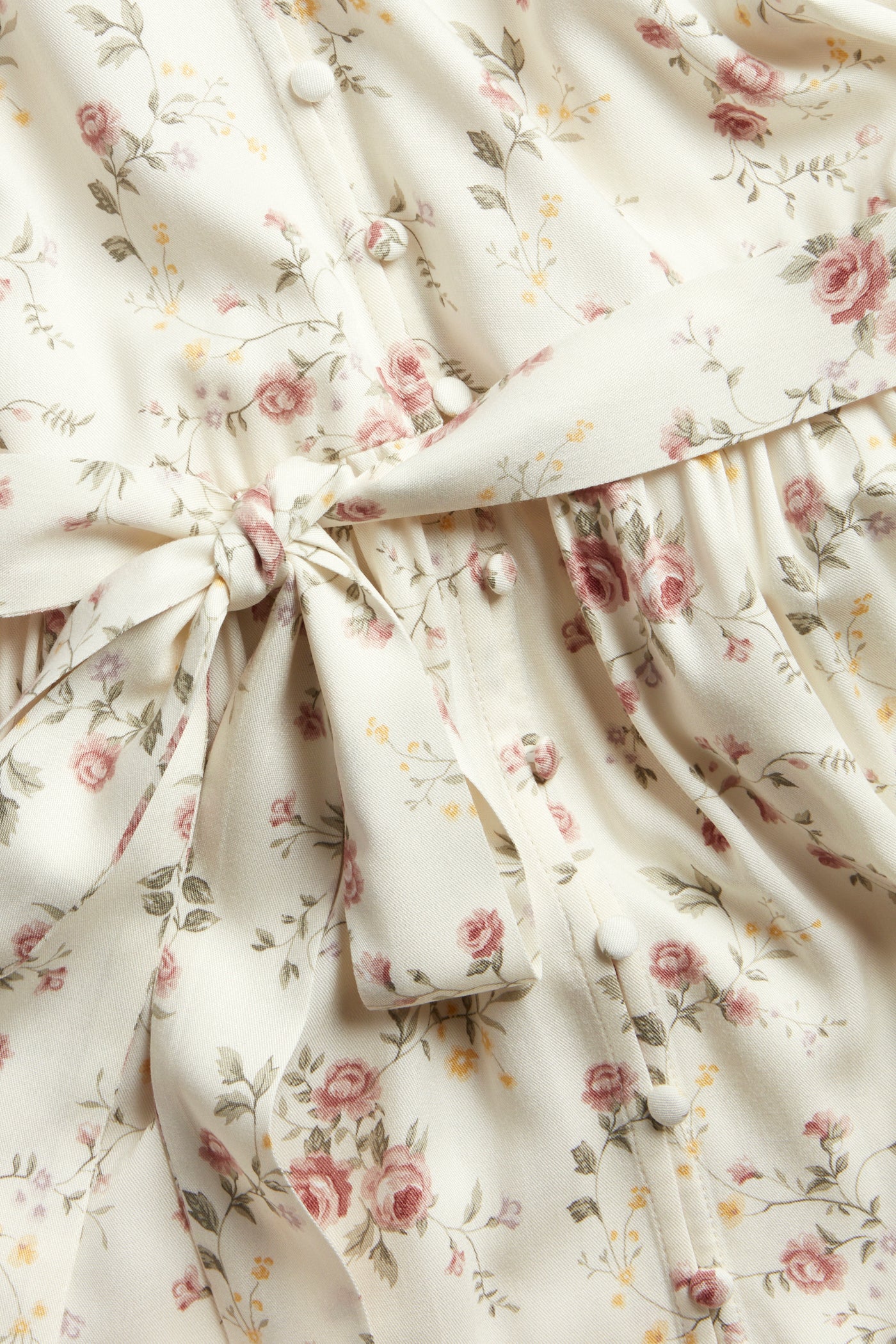 Women's white floral short‑sleeved dress - Image 4