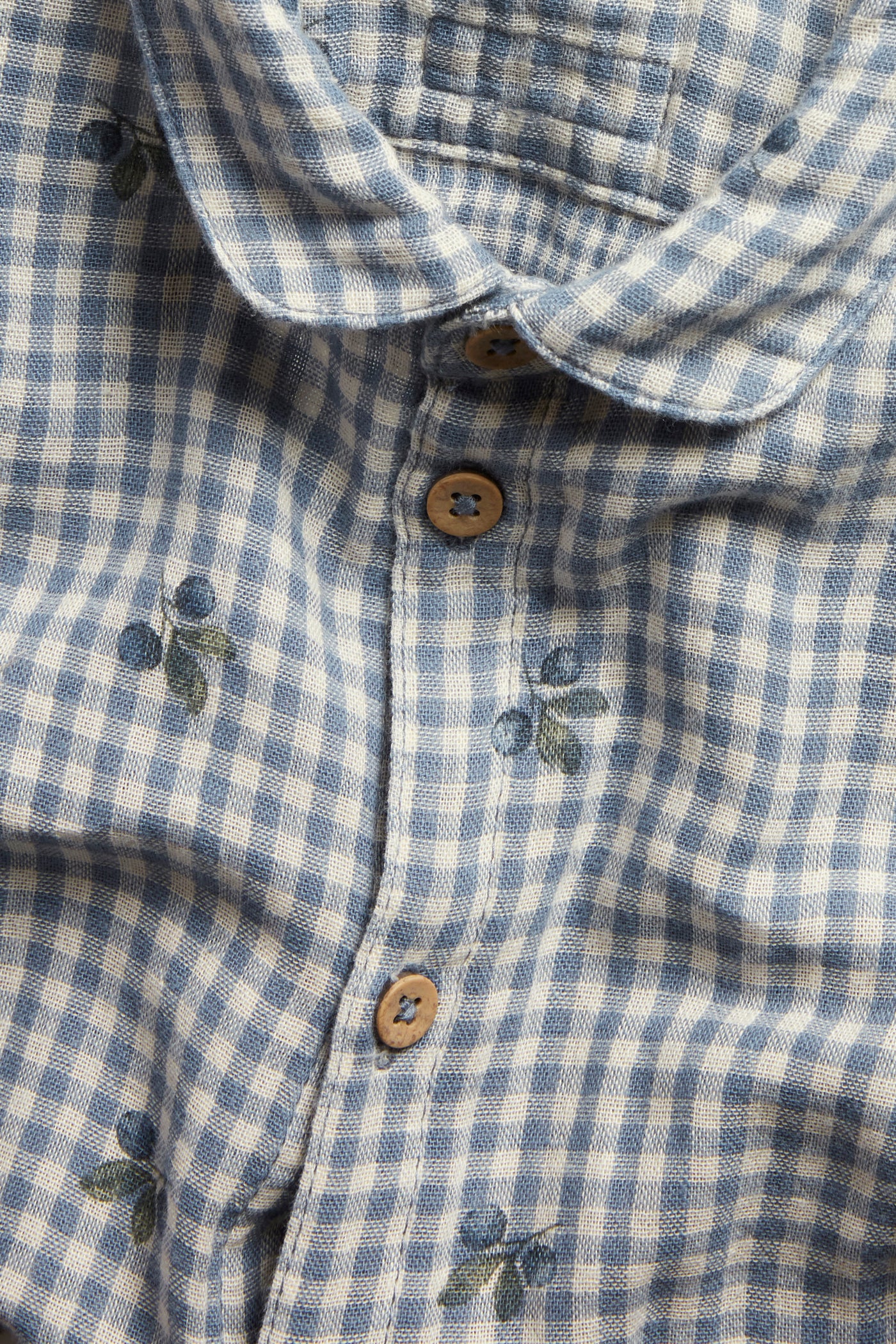 Baby blue shirt bodysuit with blueberries - Image 2