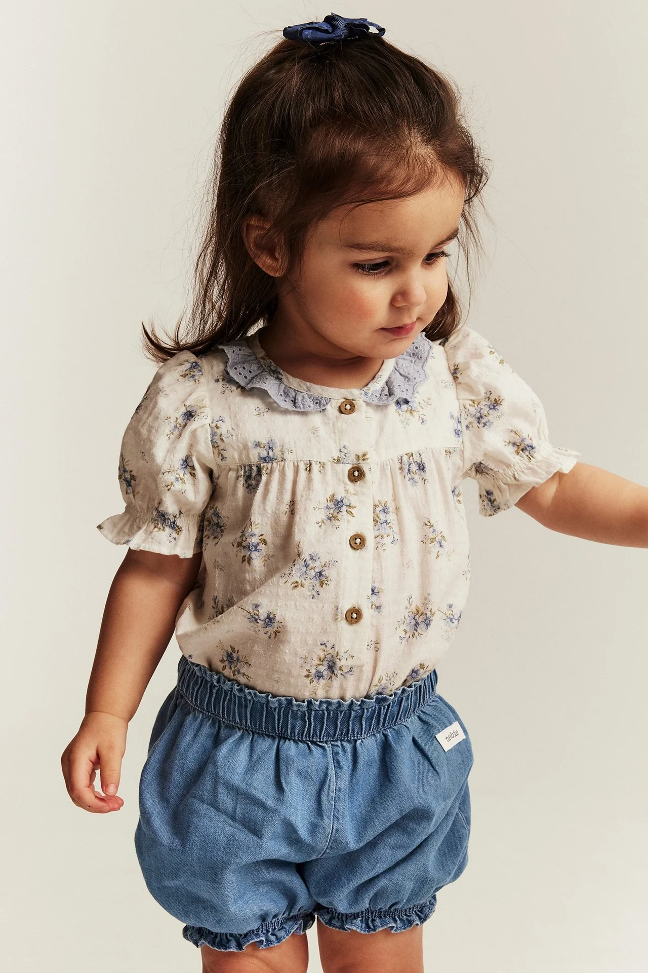 Baby woven denim shorts - Image 3