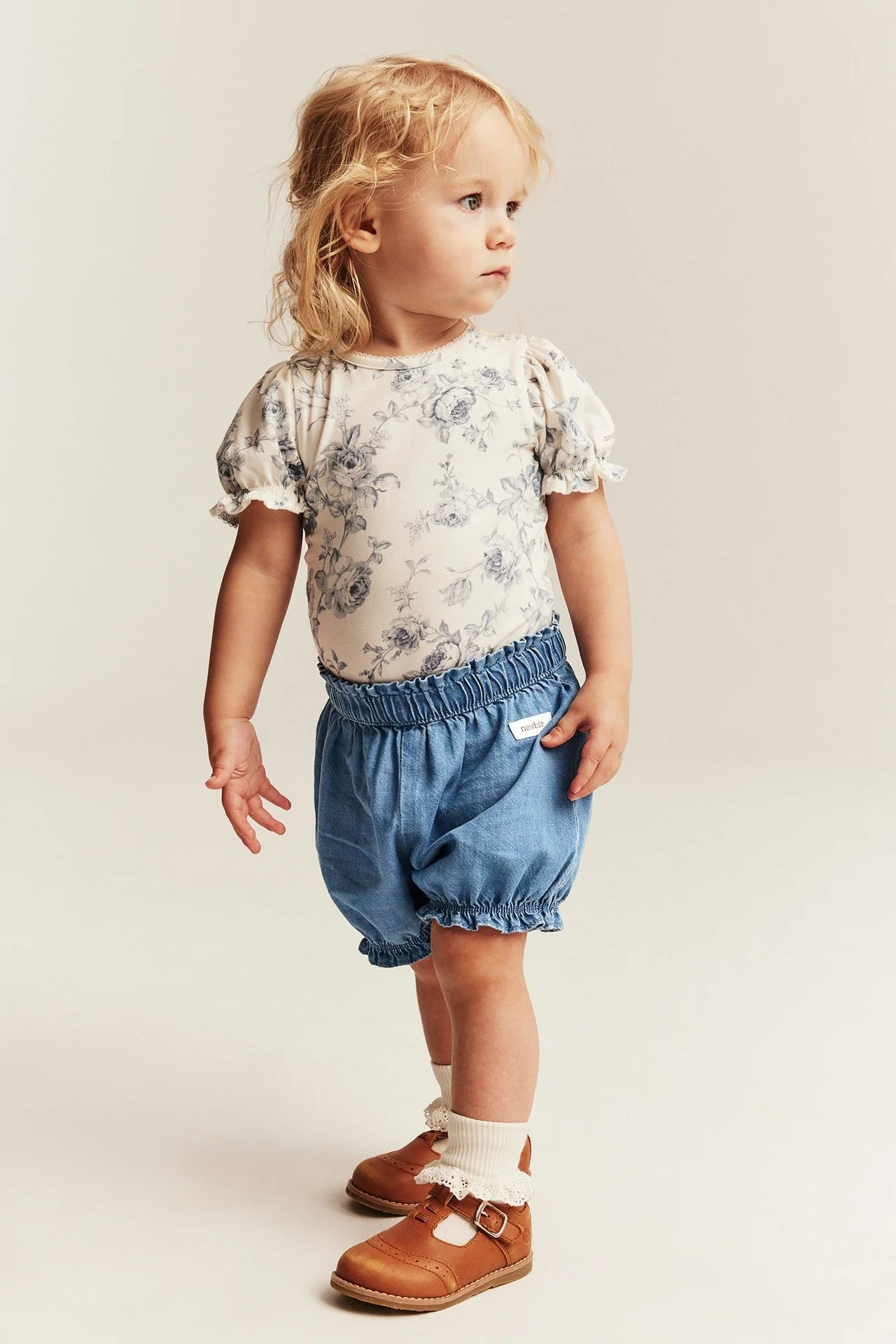 Baby woven denim shorts - Image 4