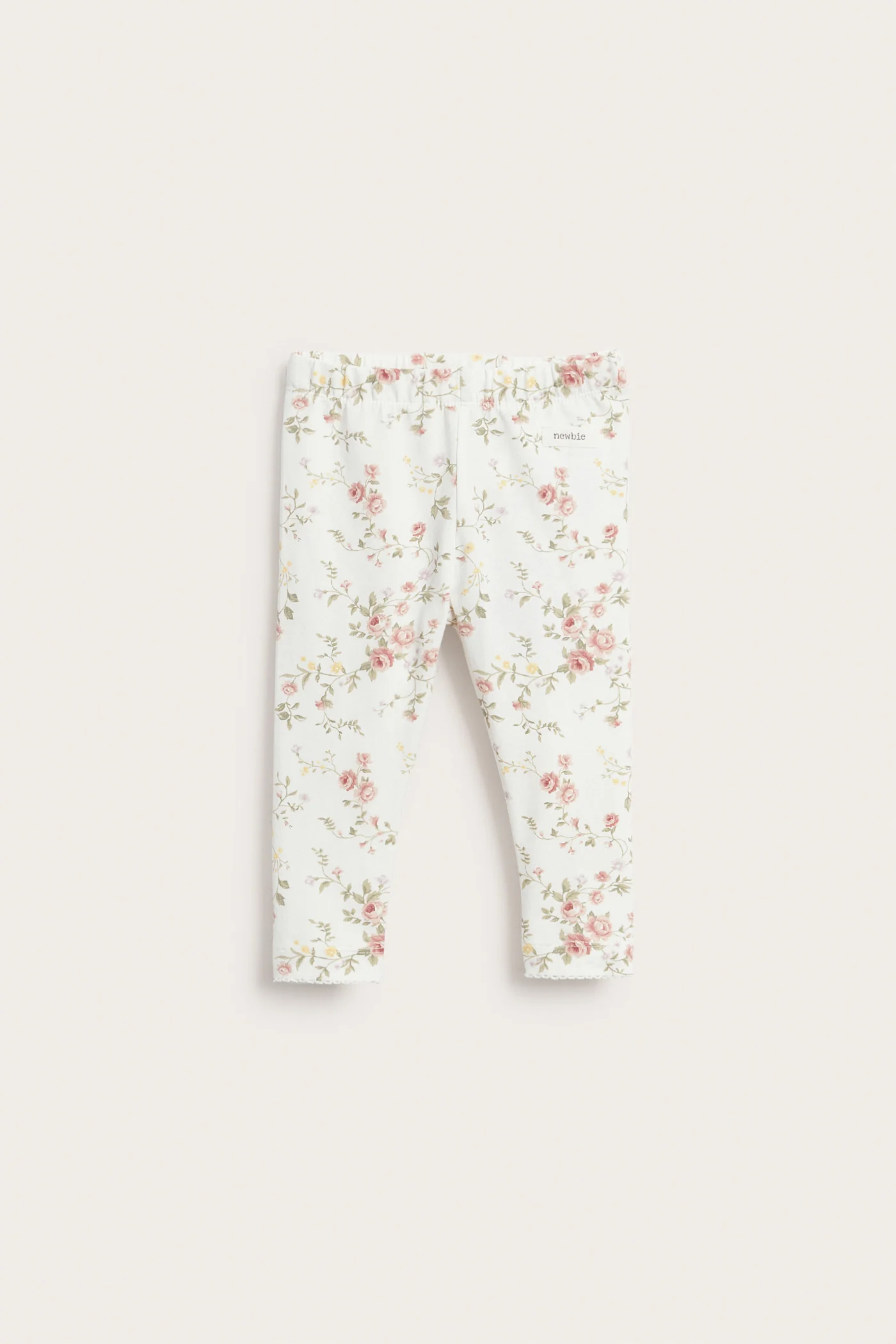 Baby white floral leggings with ruffles - Image 7