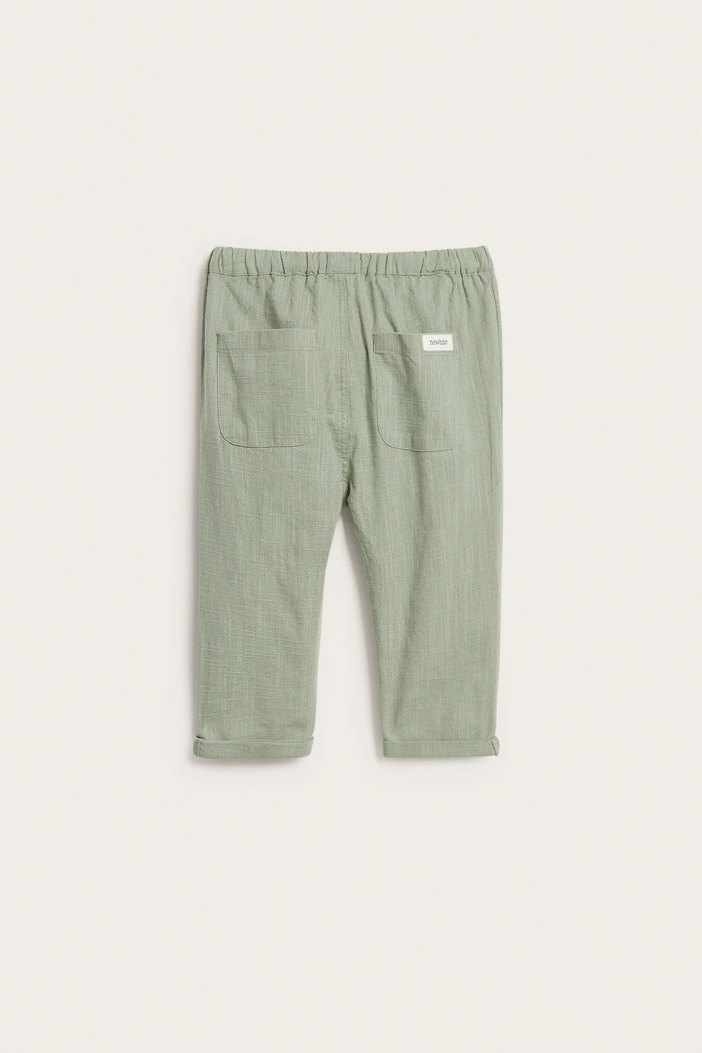 Baby green textured woven trousers - Image 3