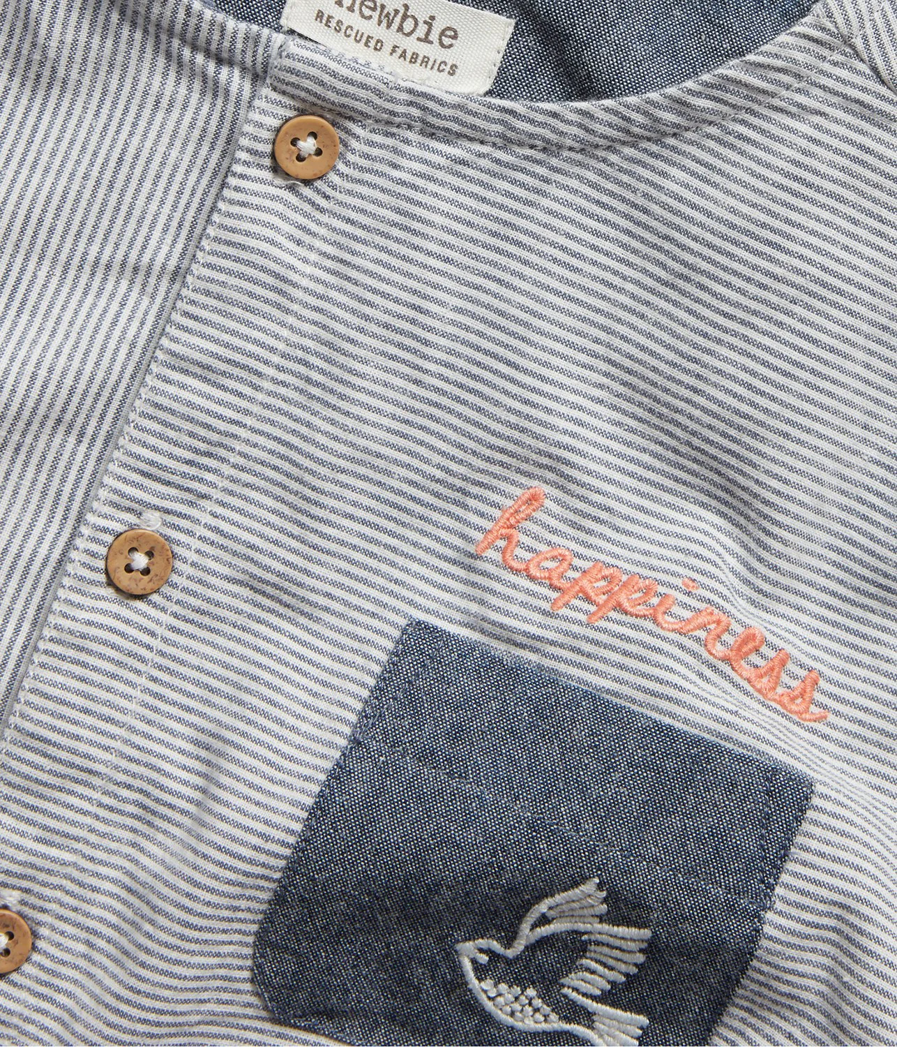 Kids blue striped shirt - Image 2