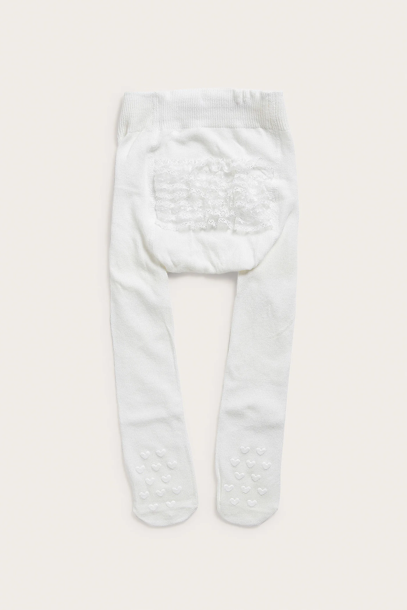 Baby white tights with lace