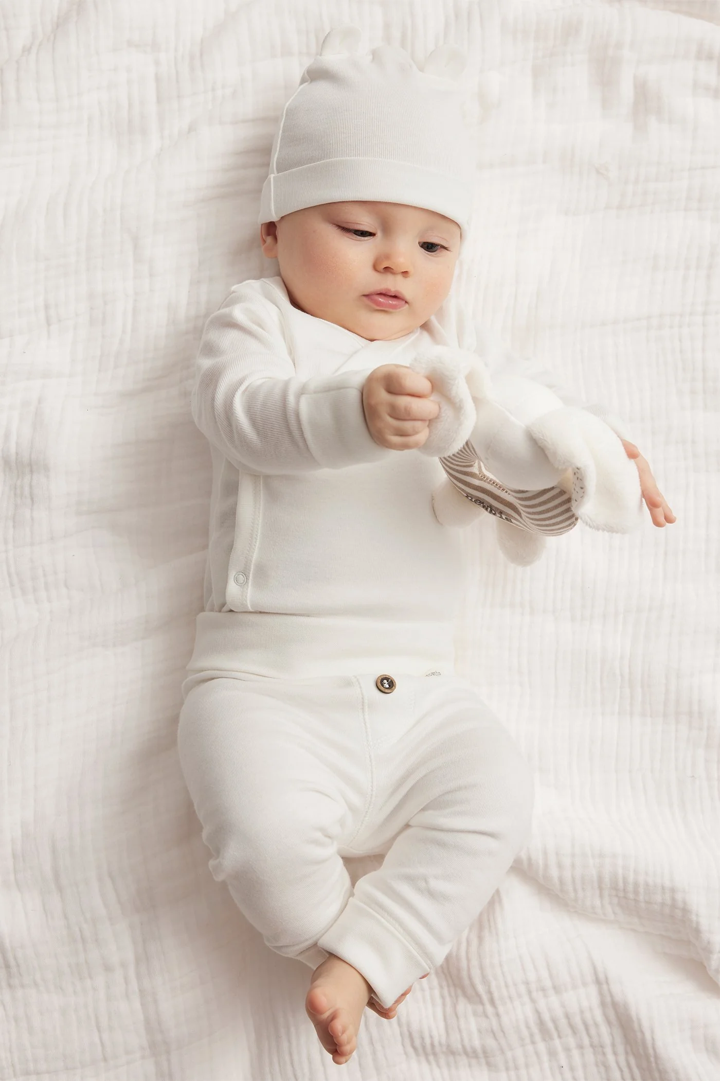 Baby white basic leggings - Image 4