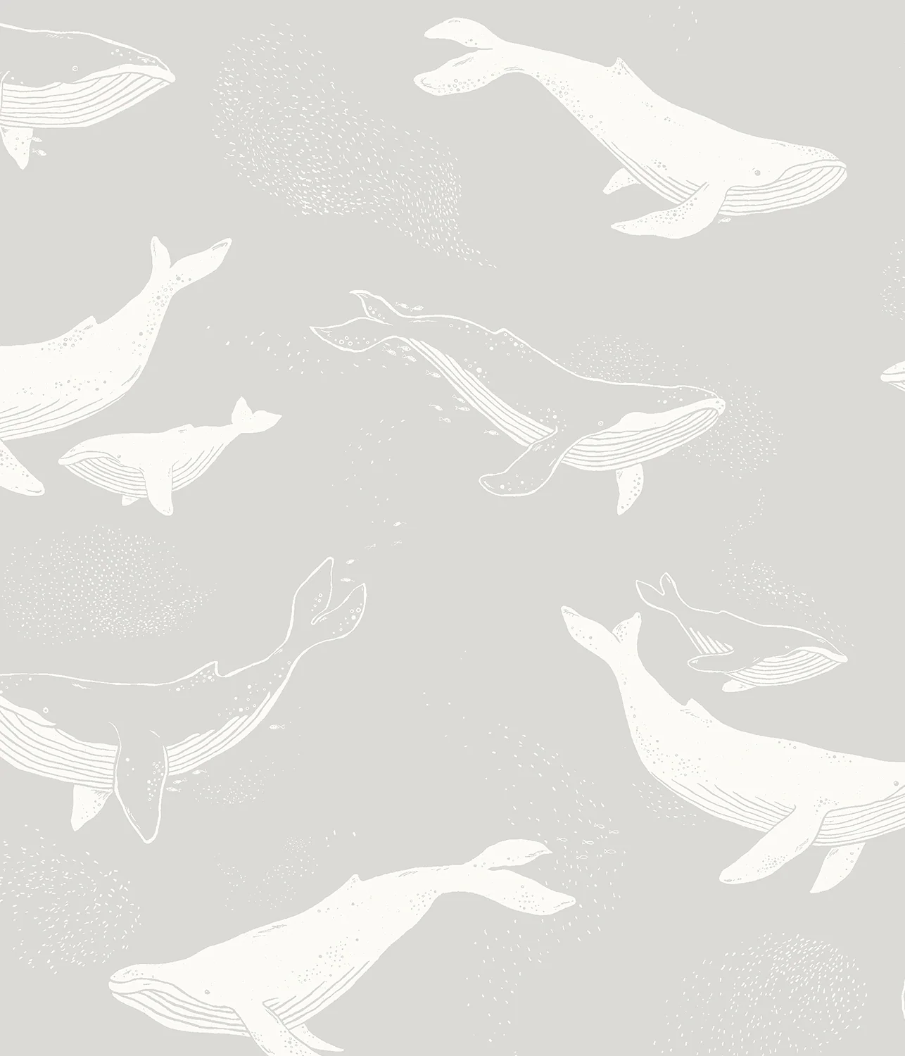 Whales grey wallpaper - Image 3
