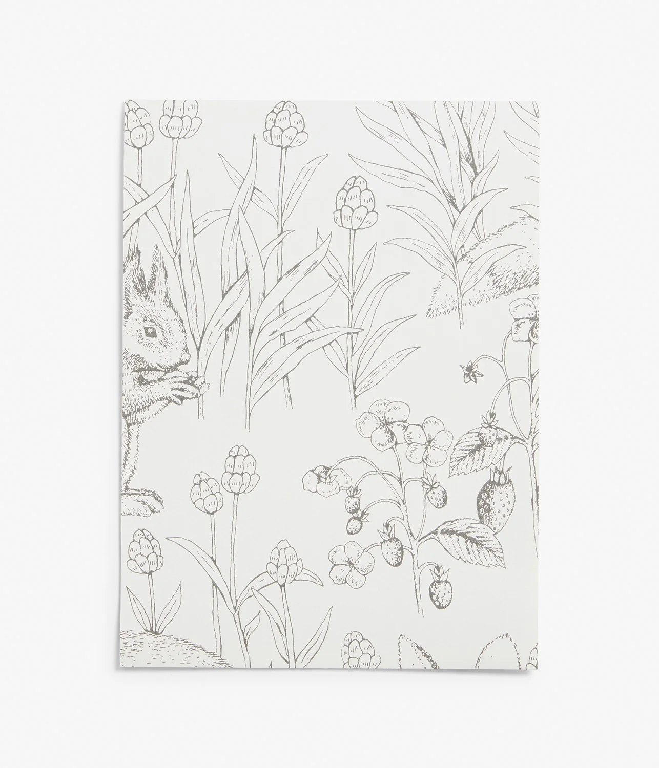 Forest Friends white wallpaper - Image 3