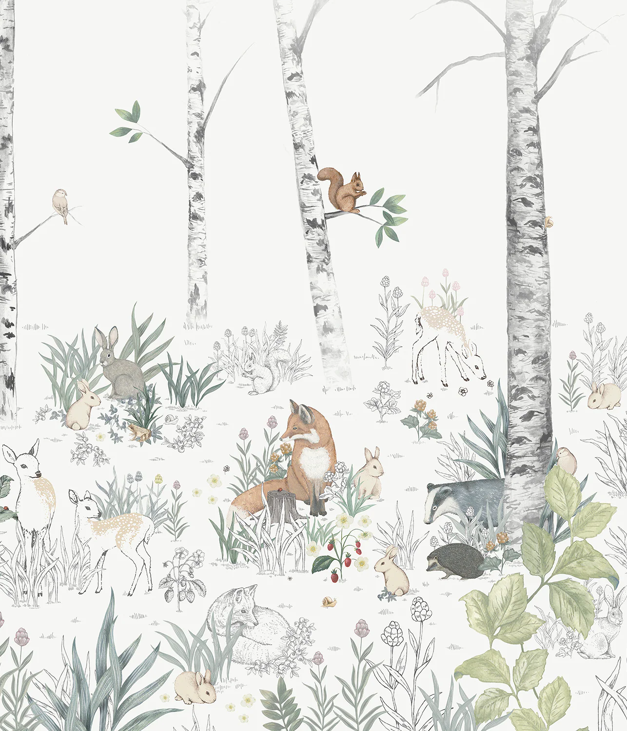Magic Forest Mural coral wallpaper - Image 3