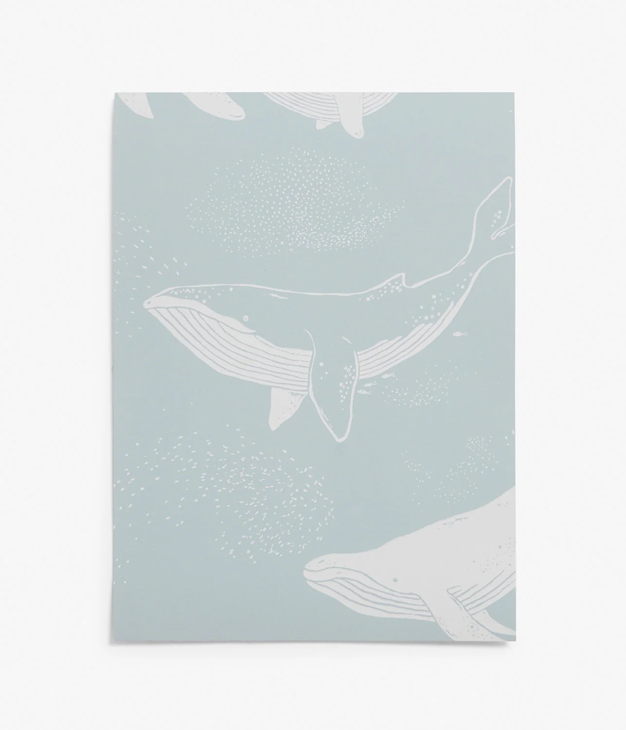 Whales blue wallpaper sample