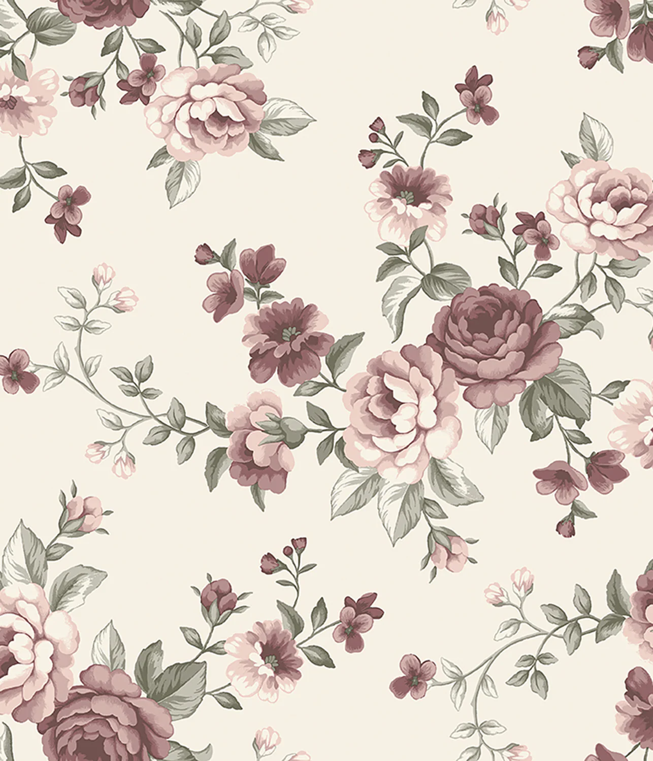 Nomi white floral wallpaper - Image 3