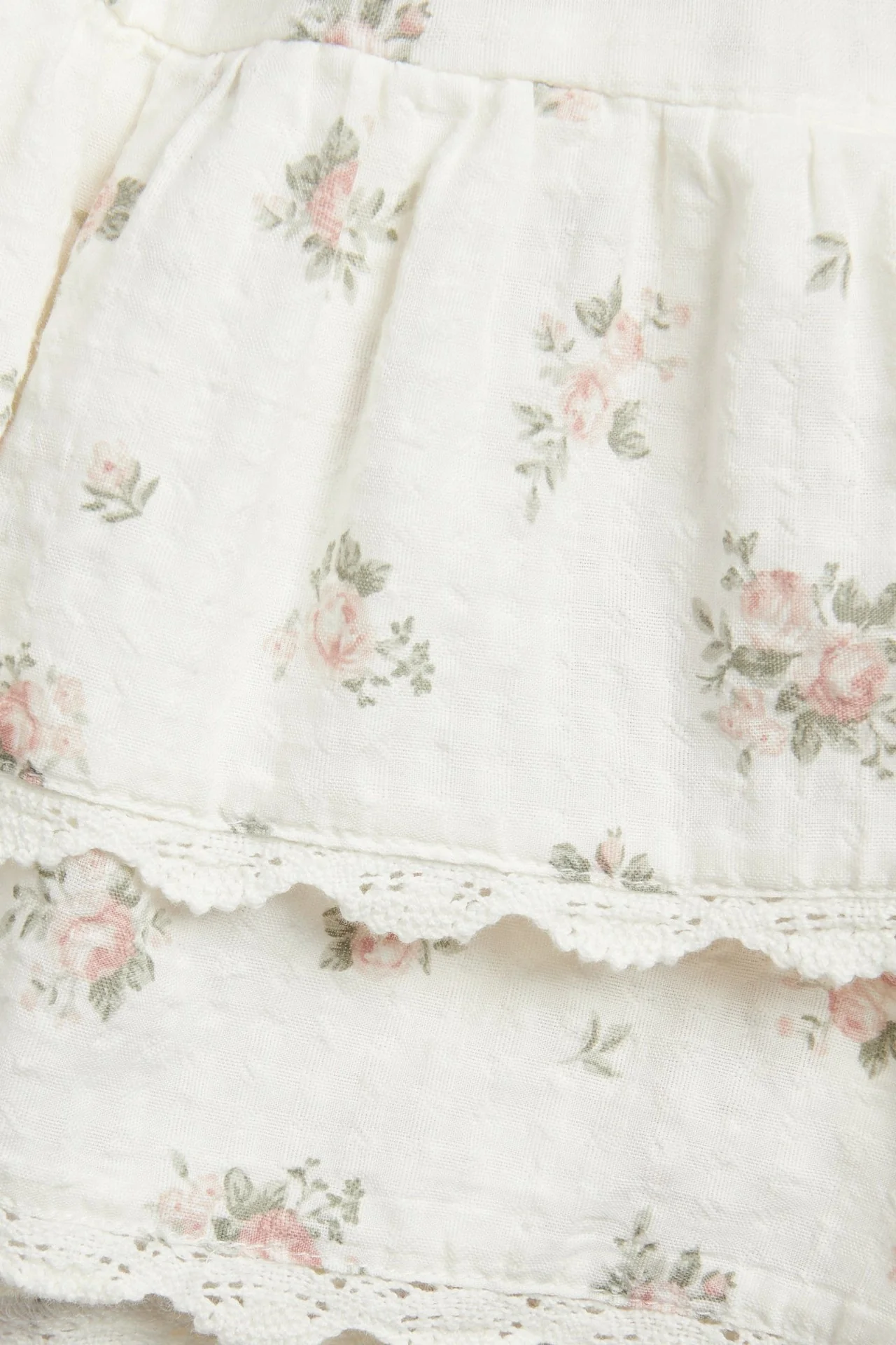 Kids floral culottes with frills - Image 4