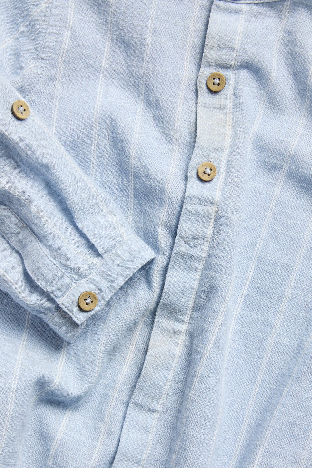 Baby blue striped shirt‑style bodysuit - Image 7