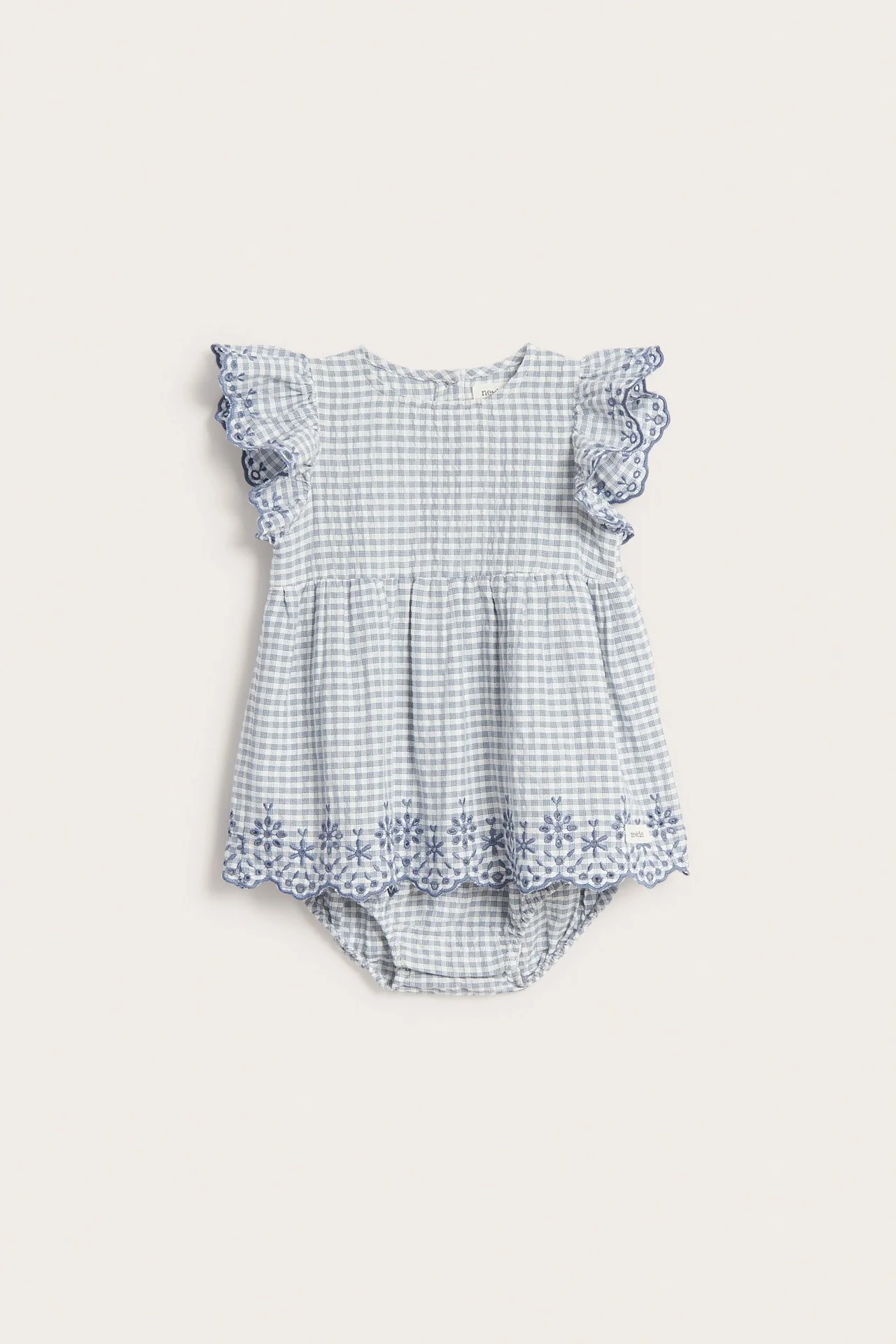 Baby checked bodysuit with frills
