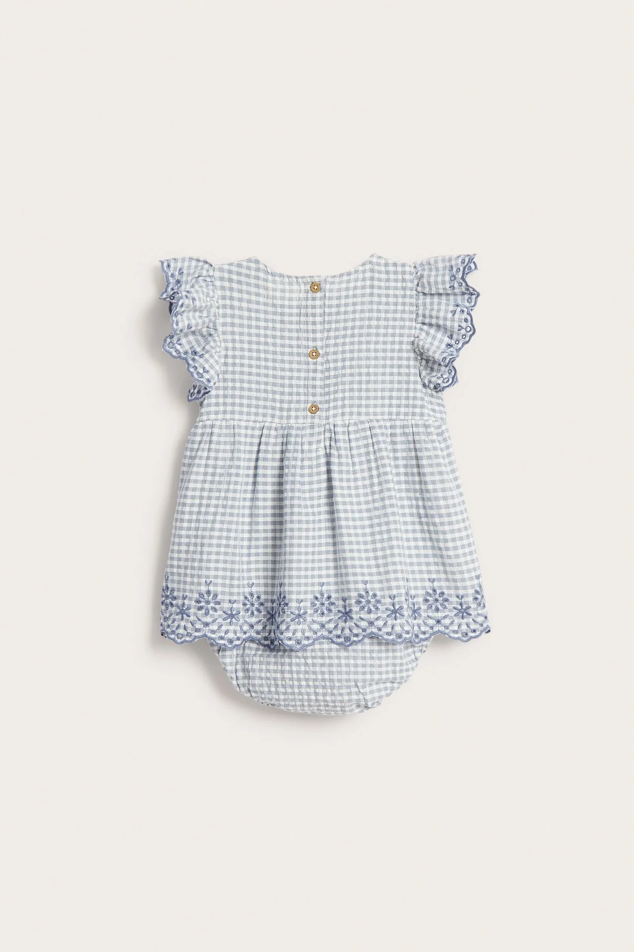 Baby checked bodysuit with frills - Image 2