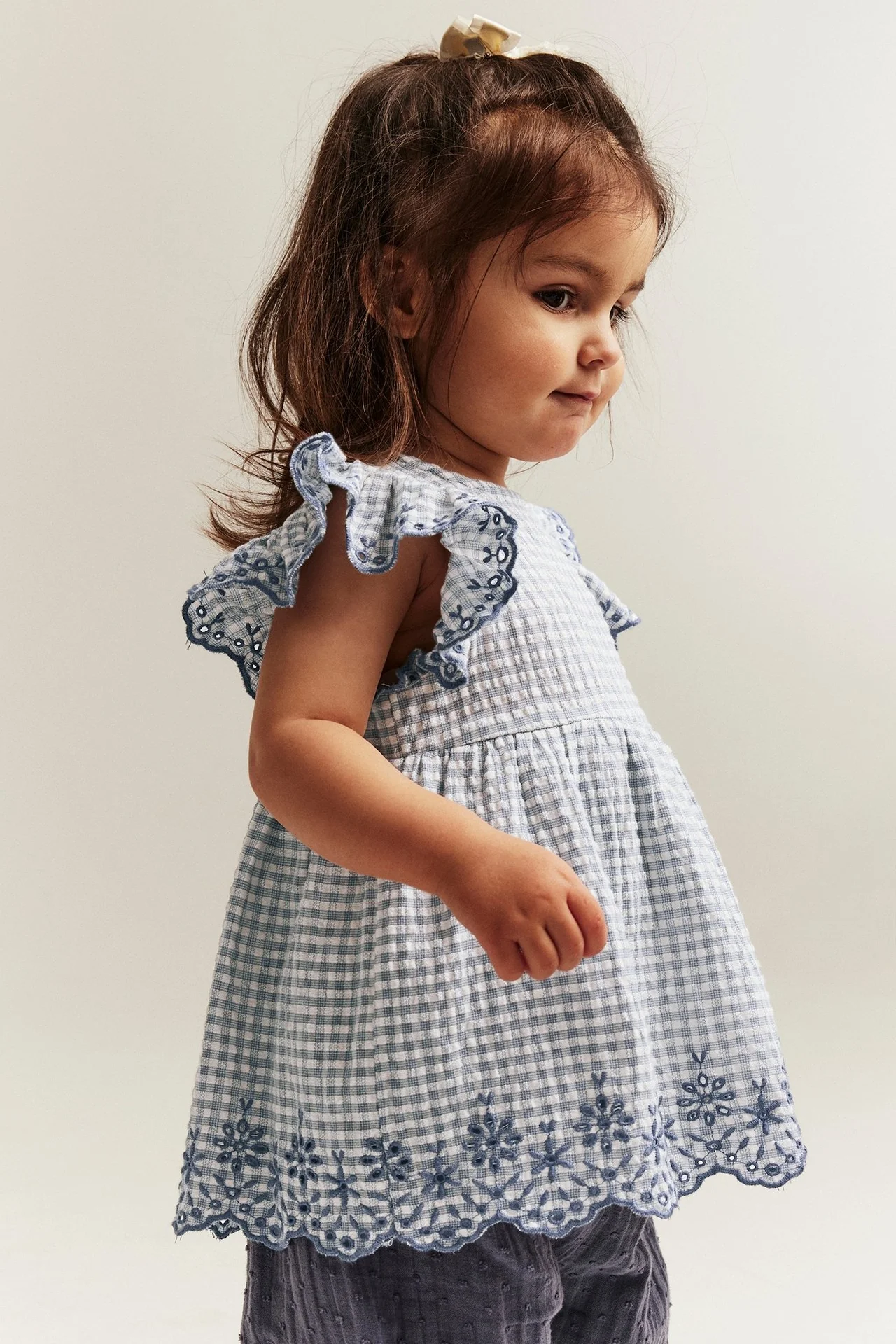 Baby checked bodysuit with frills - Image 4