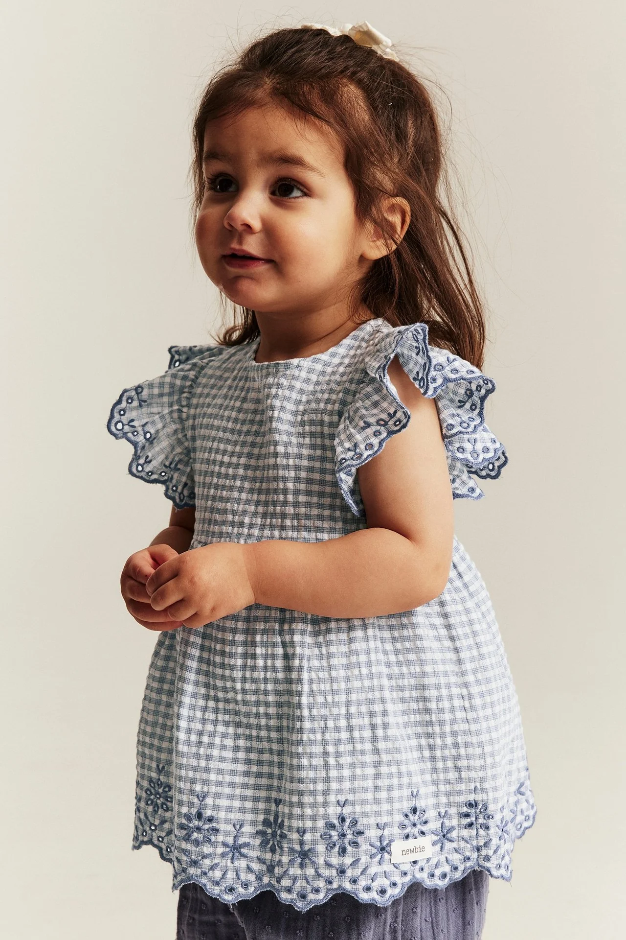 Baby checked bodysuit with frills - Image 6