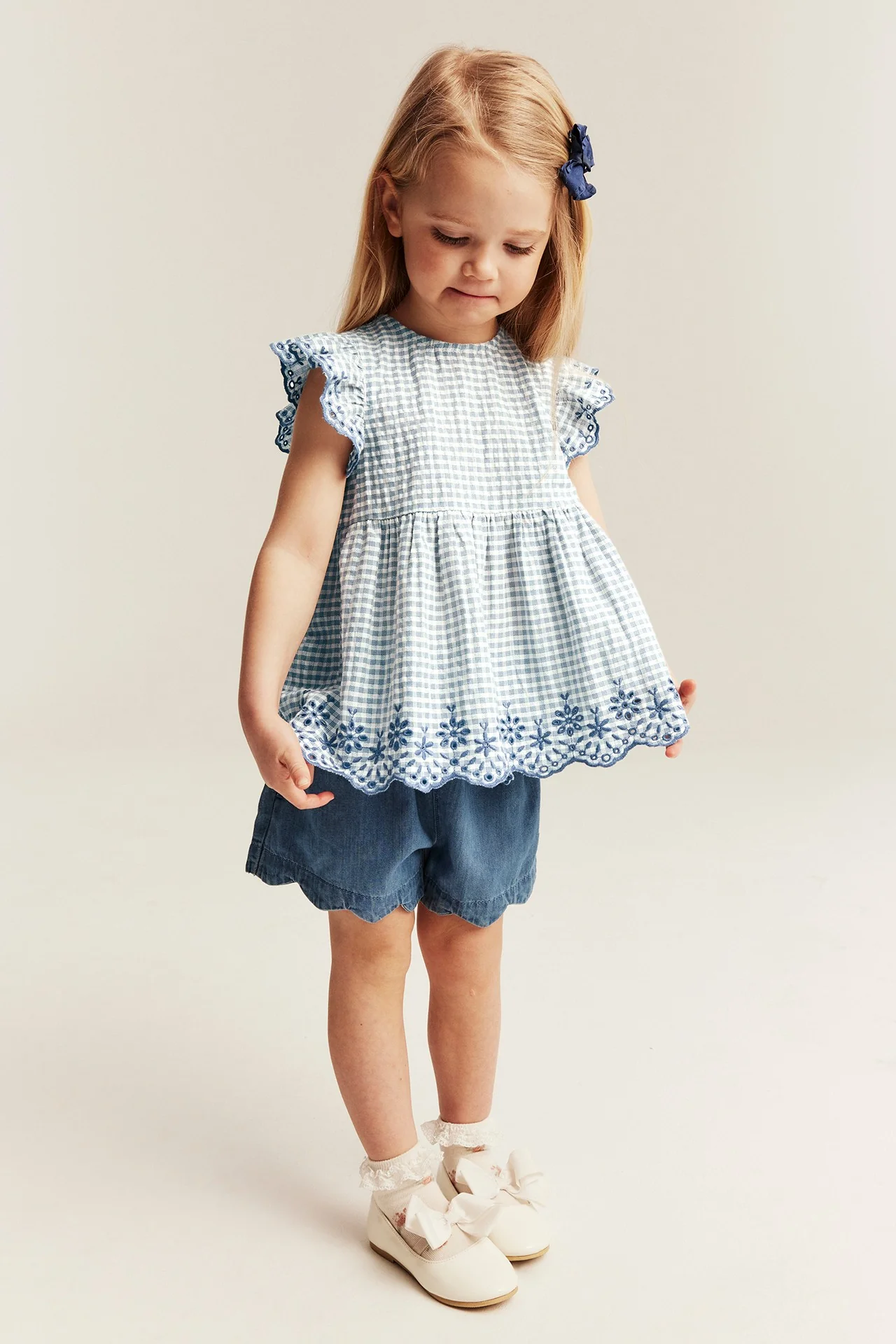 Kids peplum blouse with embroidery - Image 5